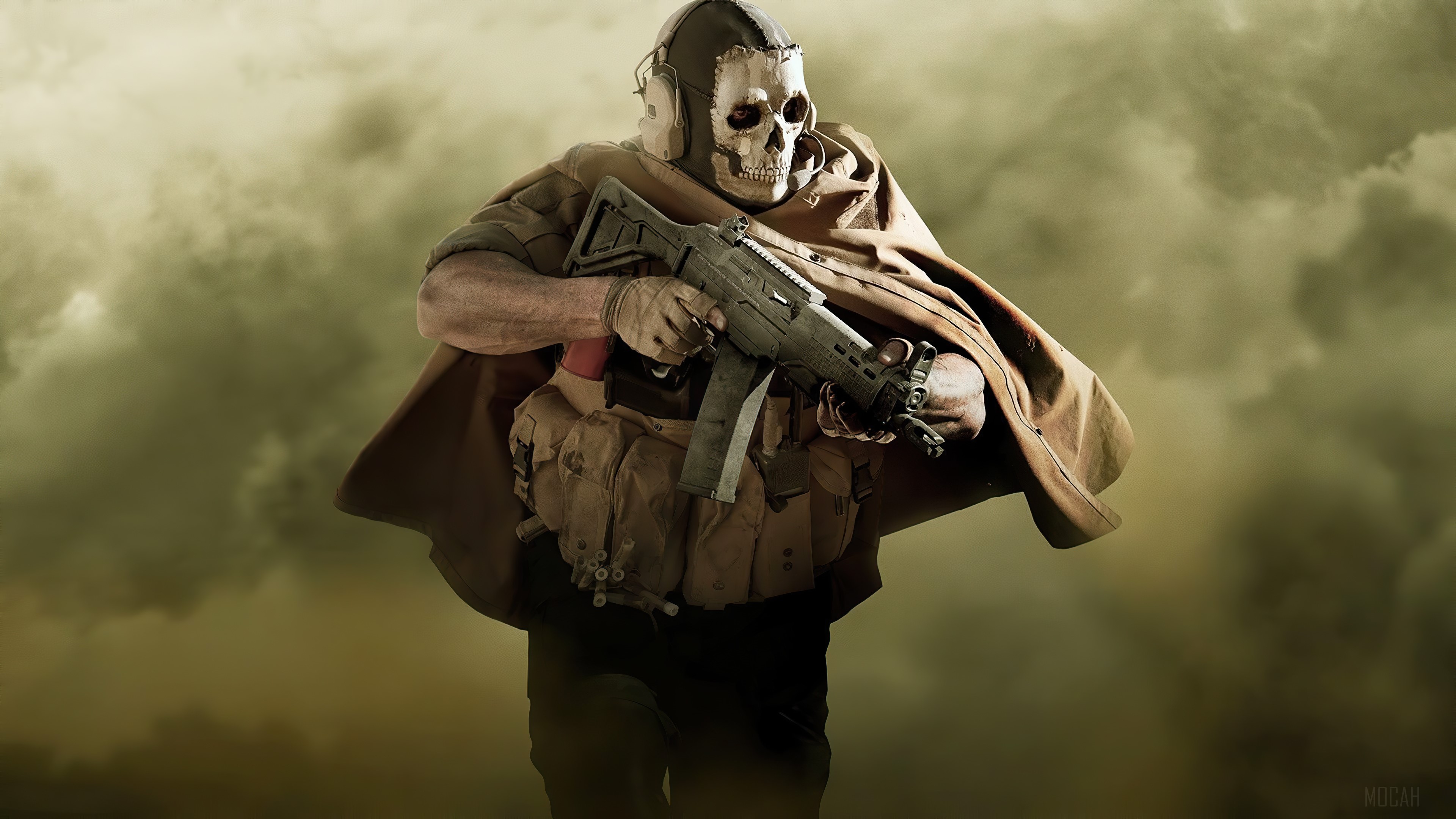 Call Of Duty Warzone Soldier with Skull Mask 4K HD Wallpaper