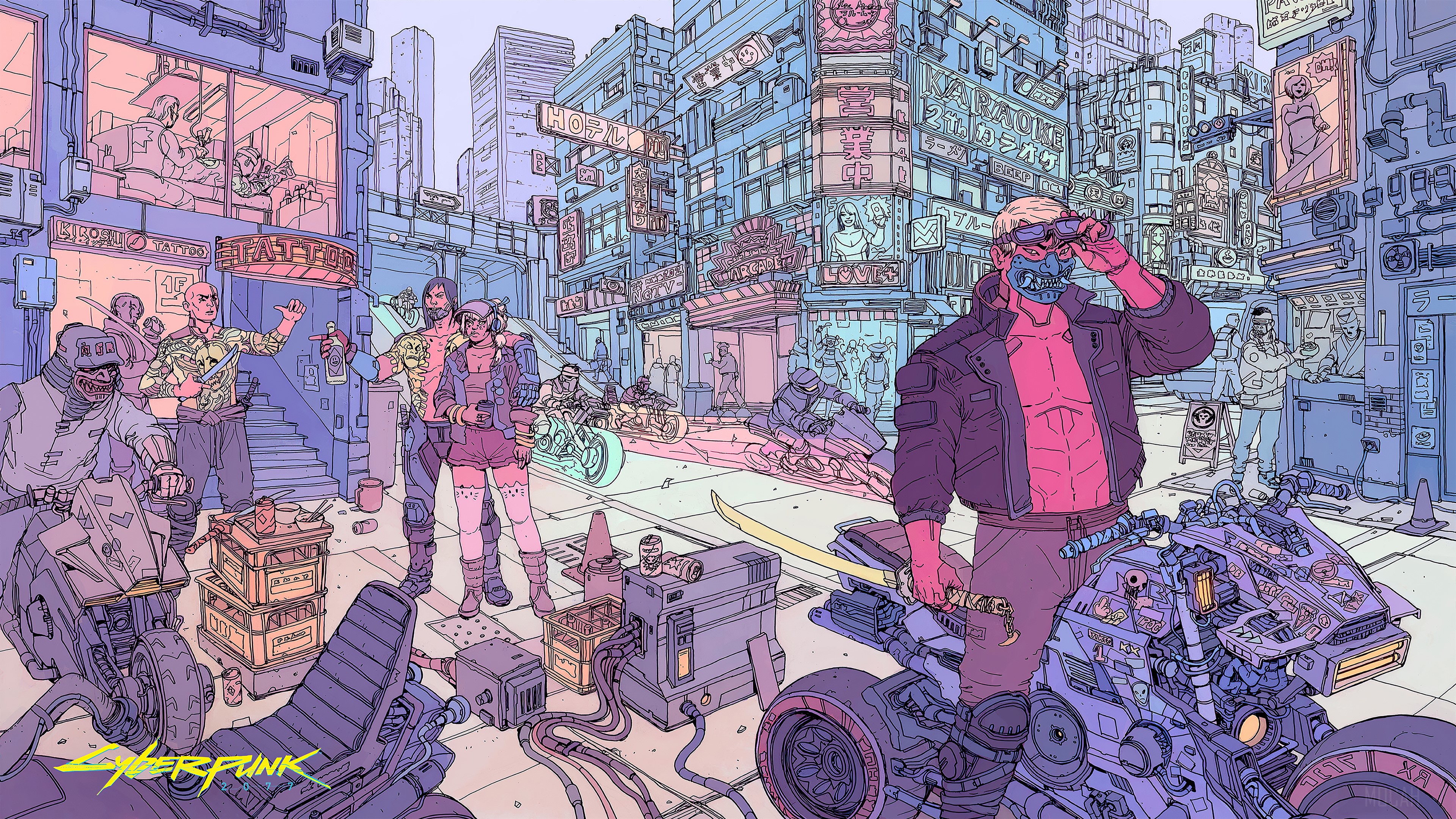 Cyberpunk 2077 Bike Racing Club Art HD Wallpaper
