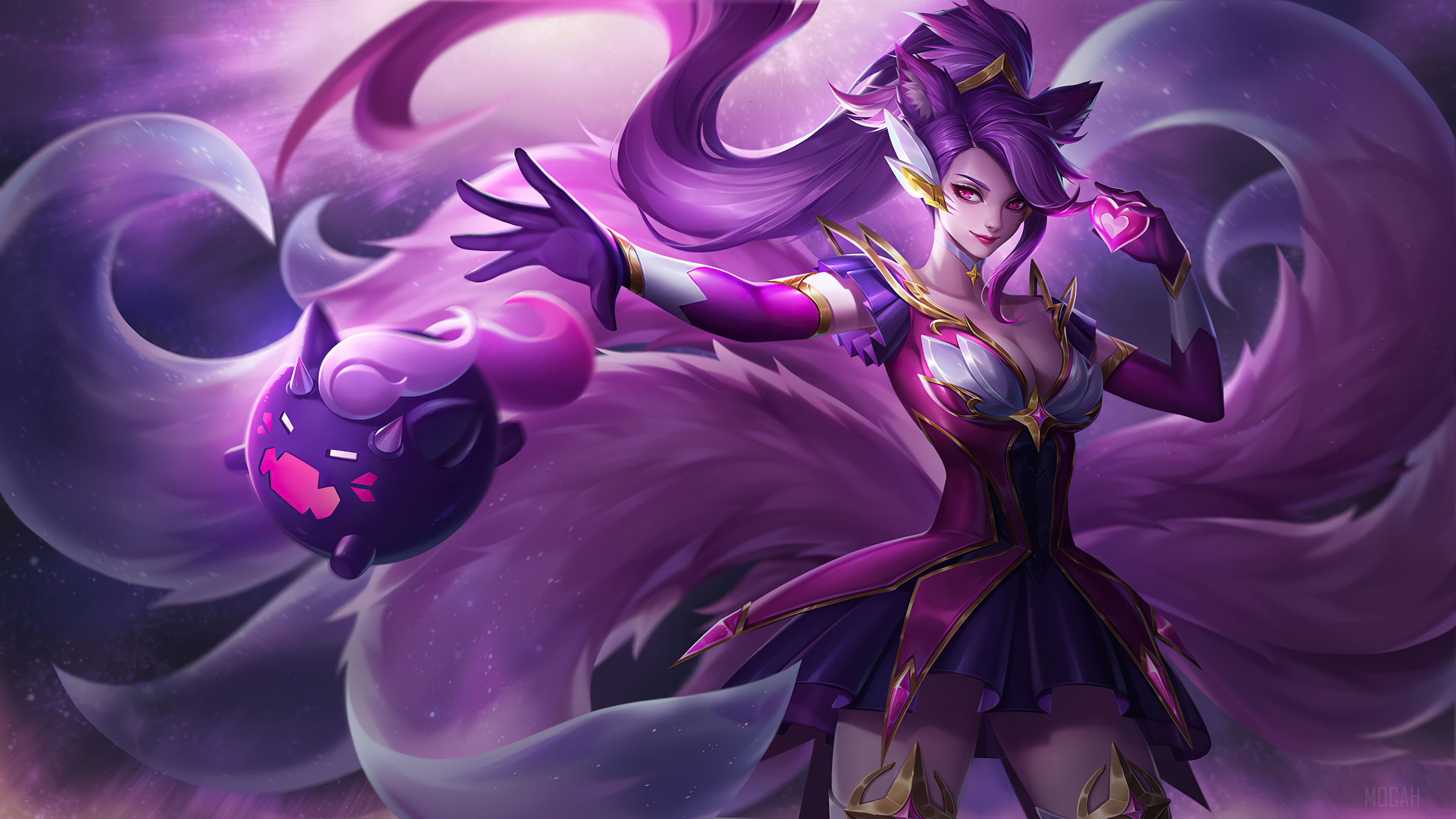Star Guardian Ahri from League of Legends 4K HD Wallpaper