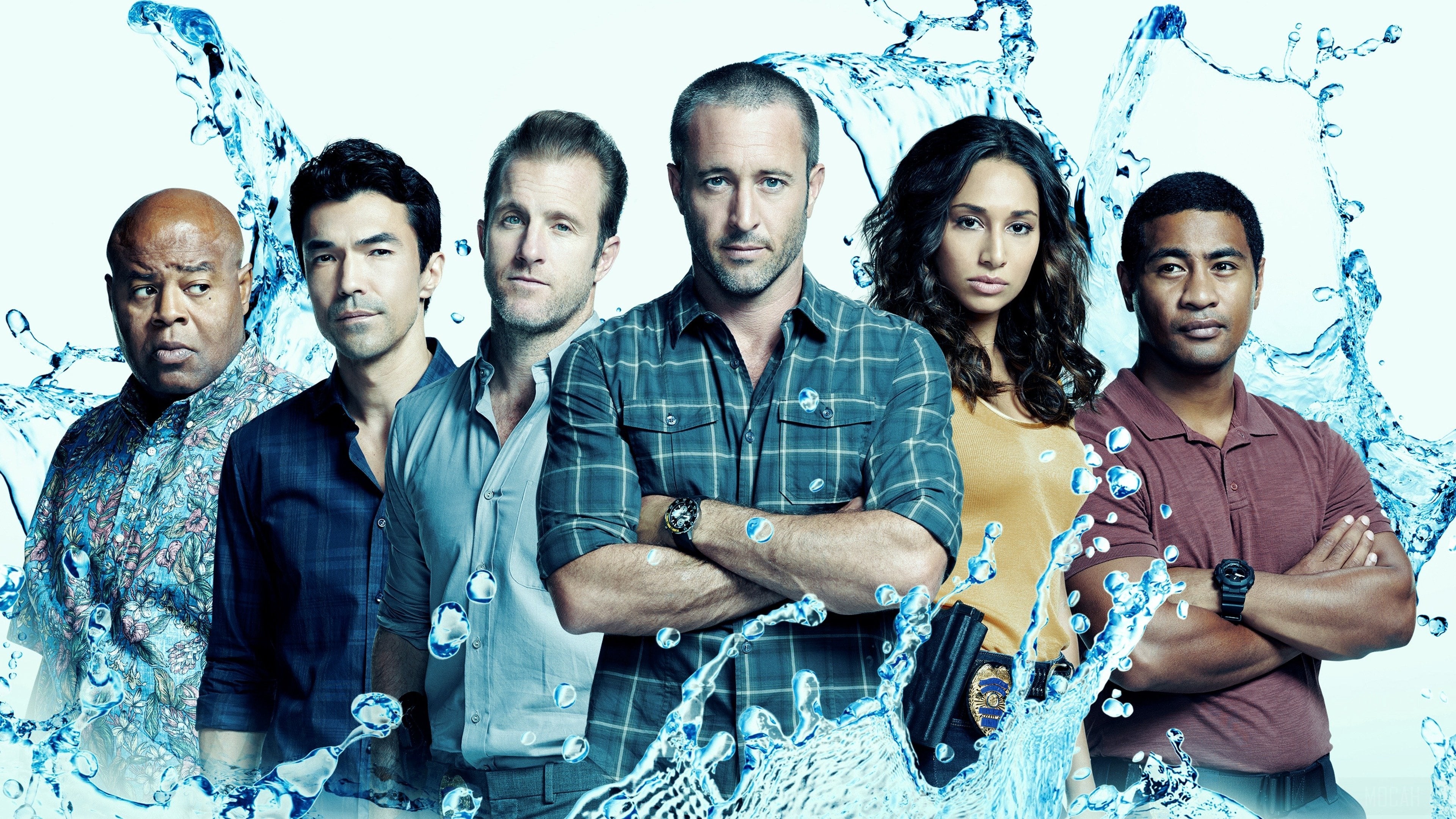 Hawaii Five-0 cast with water splashes HD Wallpaper