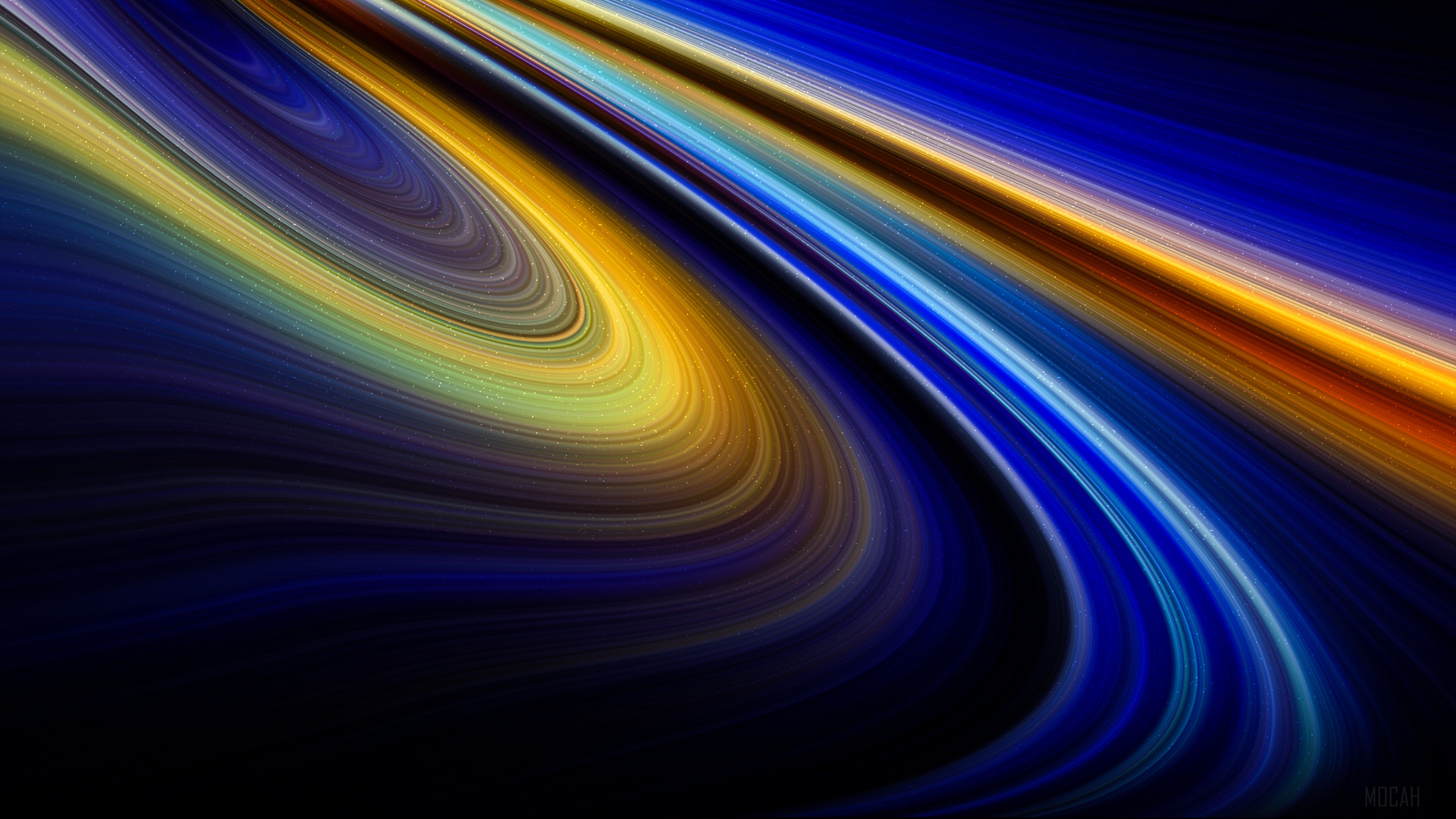 Abstract Colorful Light Streaks Orbit 4K HD Wallpaper