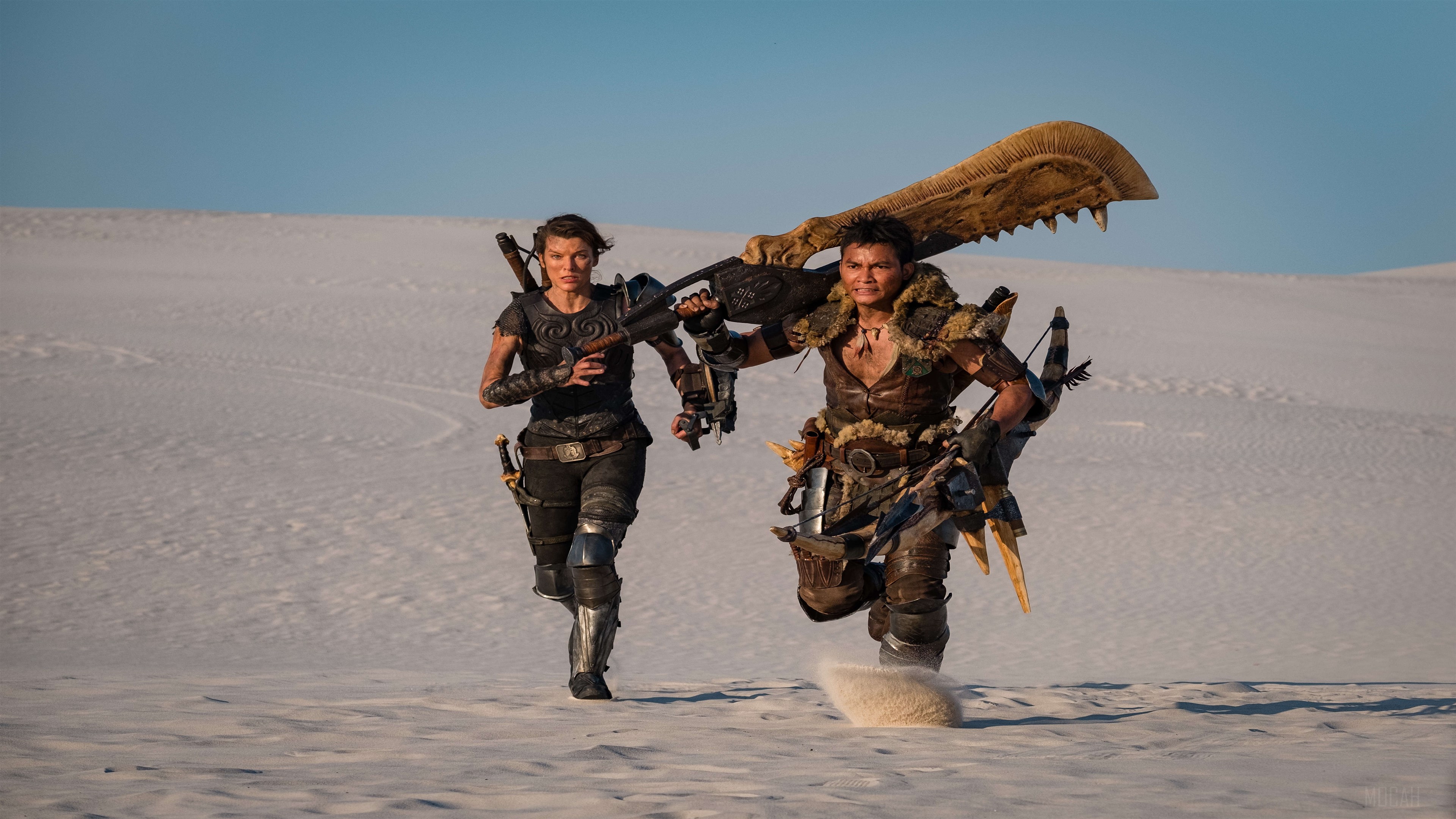 Milla Jovovich and Tony Jaa from Monster Hunter 4K HD Wallpaper