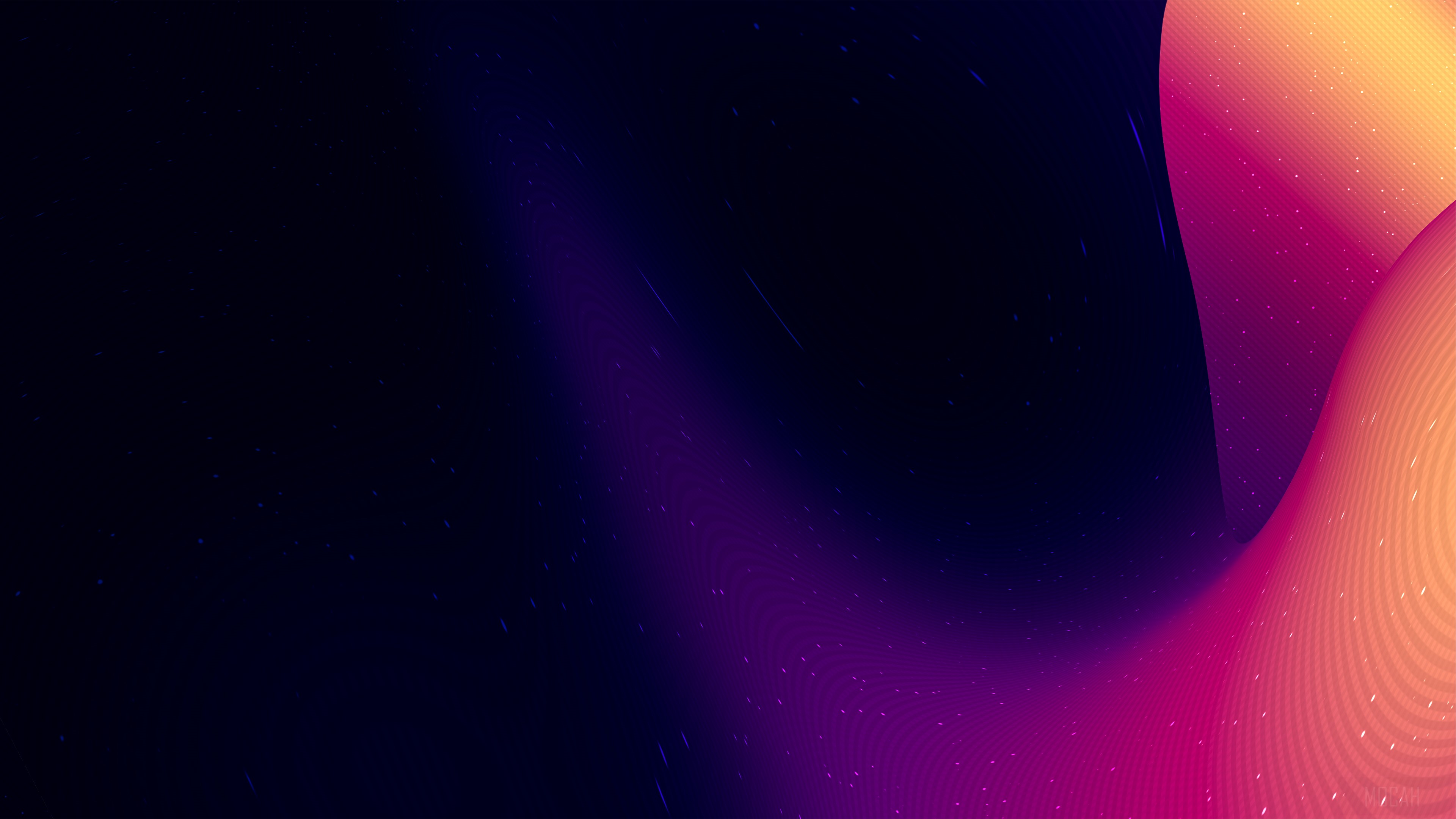 Abstract Purple and Orange Swirl 4K HD Wallpaper