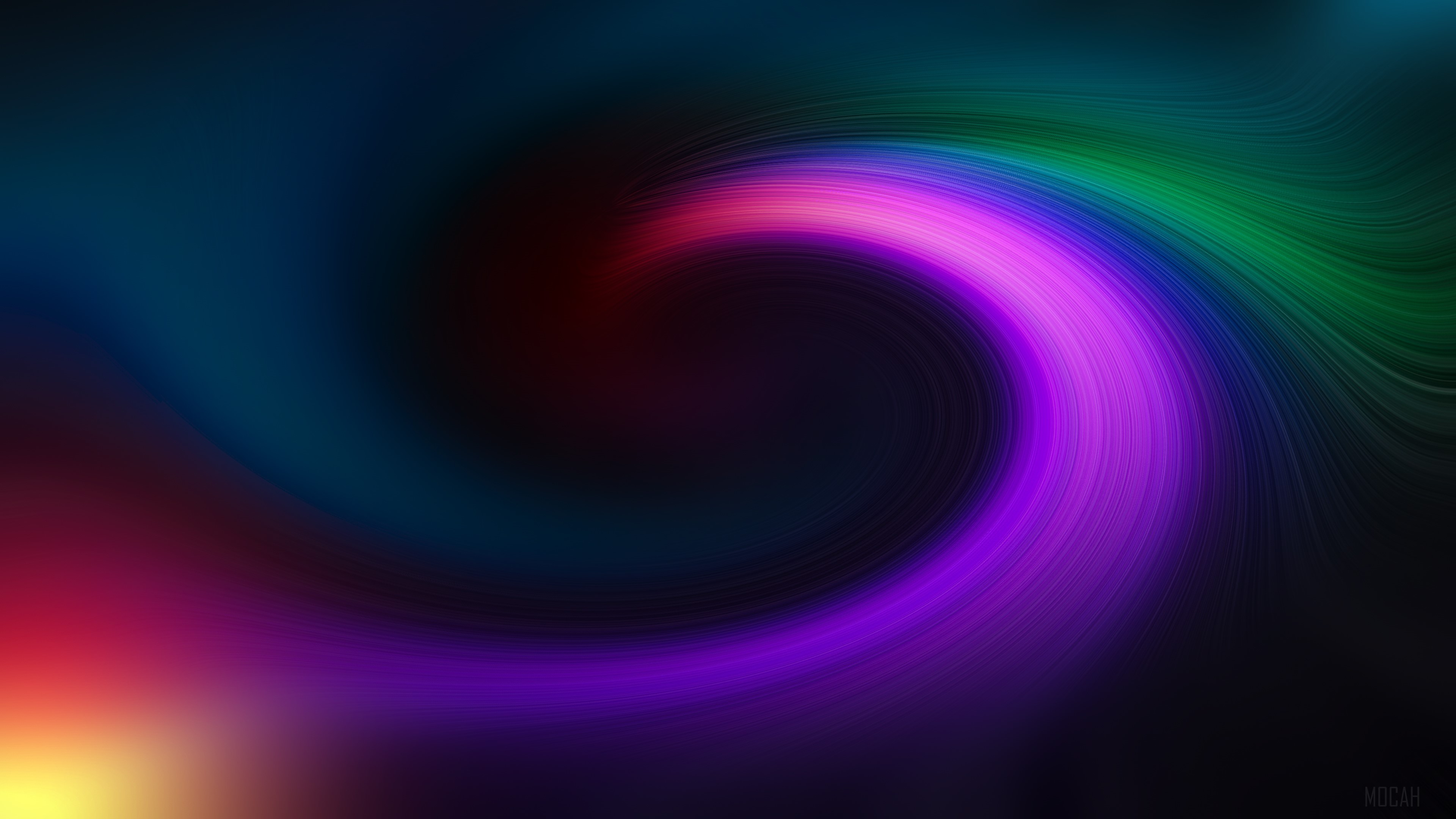 Abstract swirling colors with a spiral effect 4K HD Wallpaper