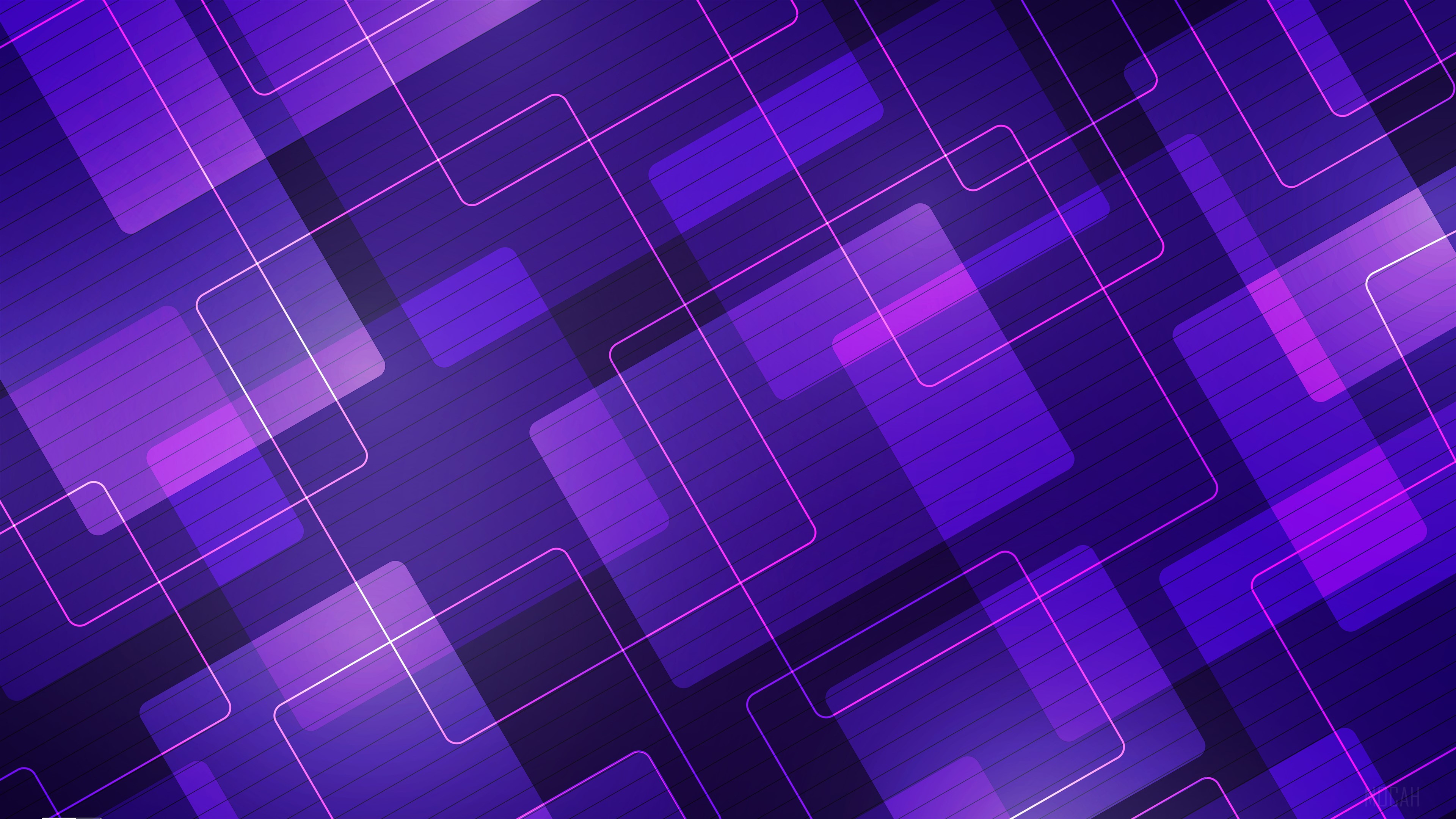Blue and Purple Geometric Abstract 4K Design HD Wallpaper