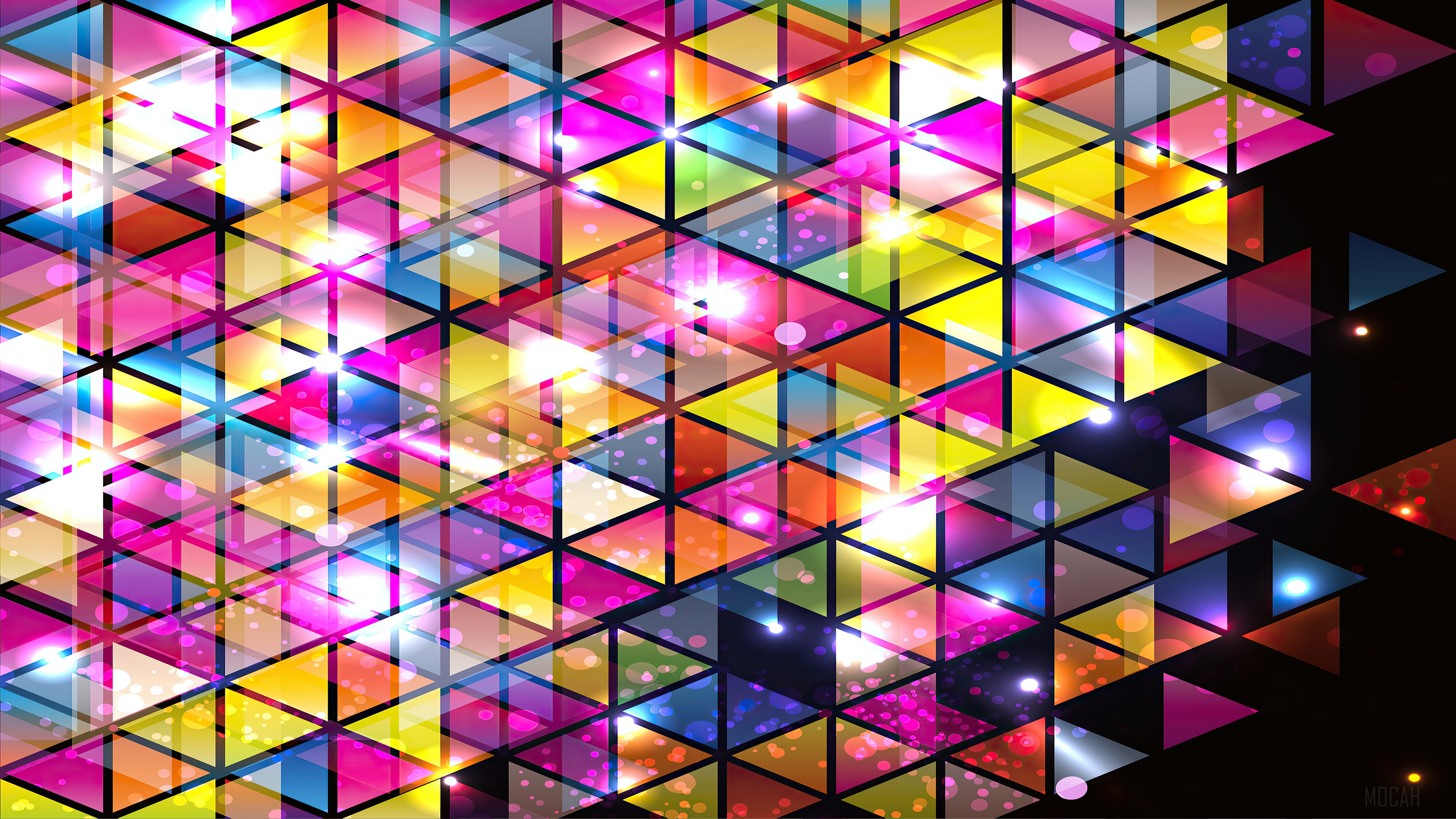 Abstract Triangles 4K HD Wallpaper