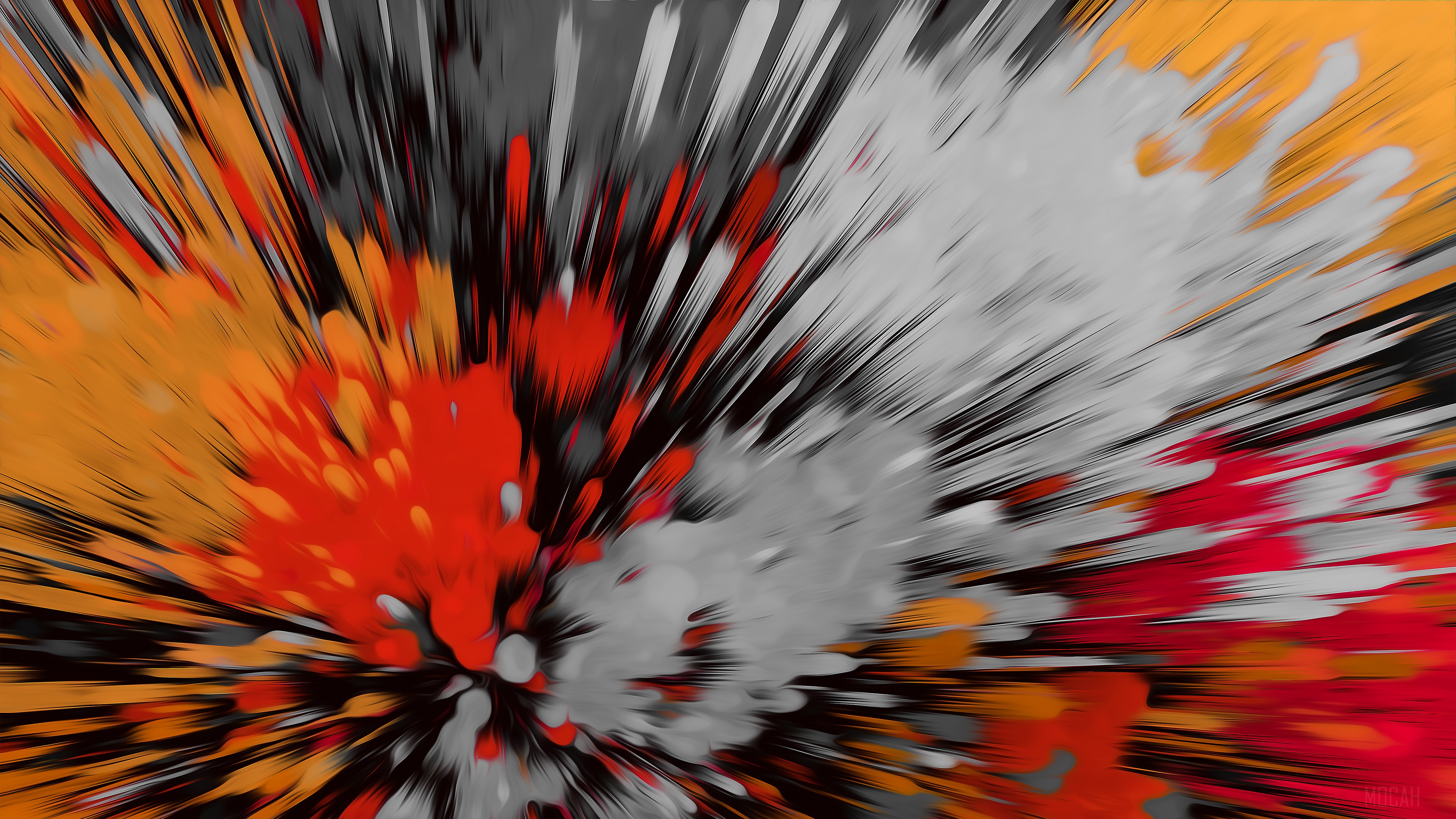 Abstract Paint Splatter Motion Blur 4K HD Wallpaper