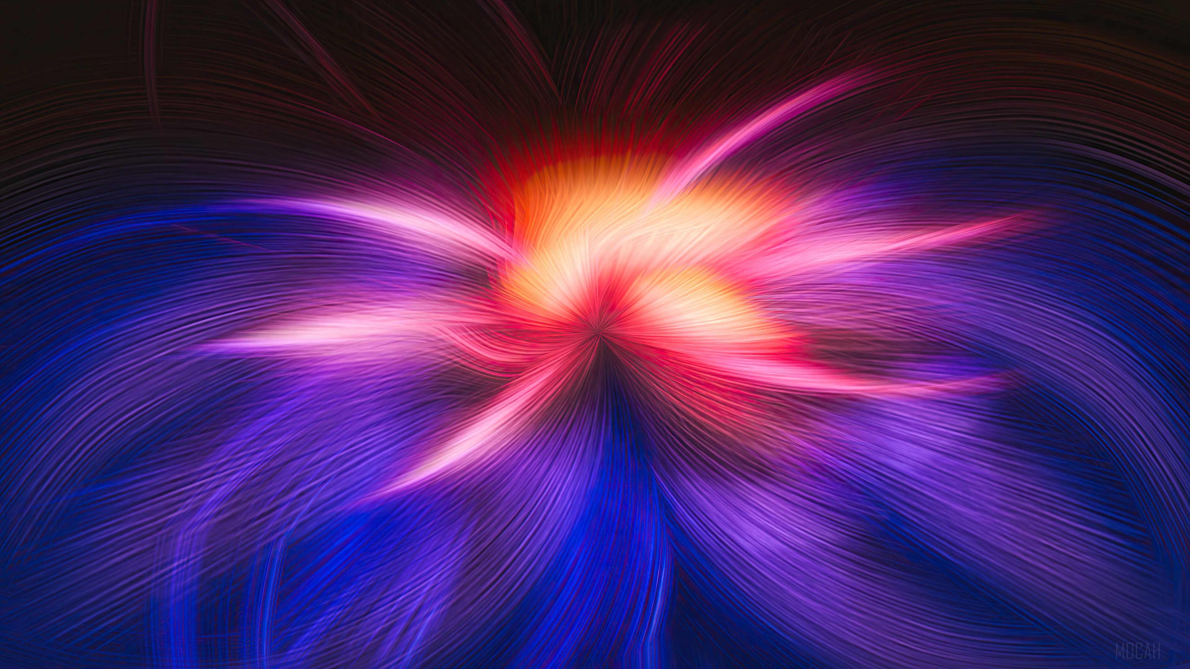 Abstract Red, Orange, Pink, Purple, and Blue Swirls 4K HD Wallpaper