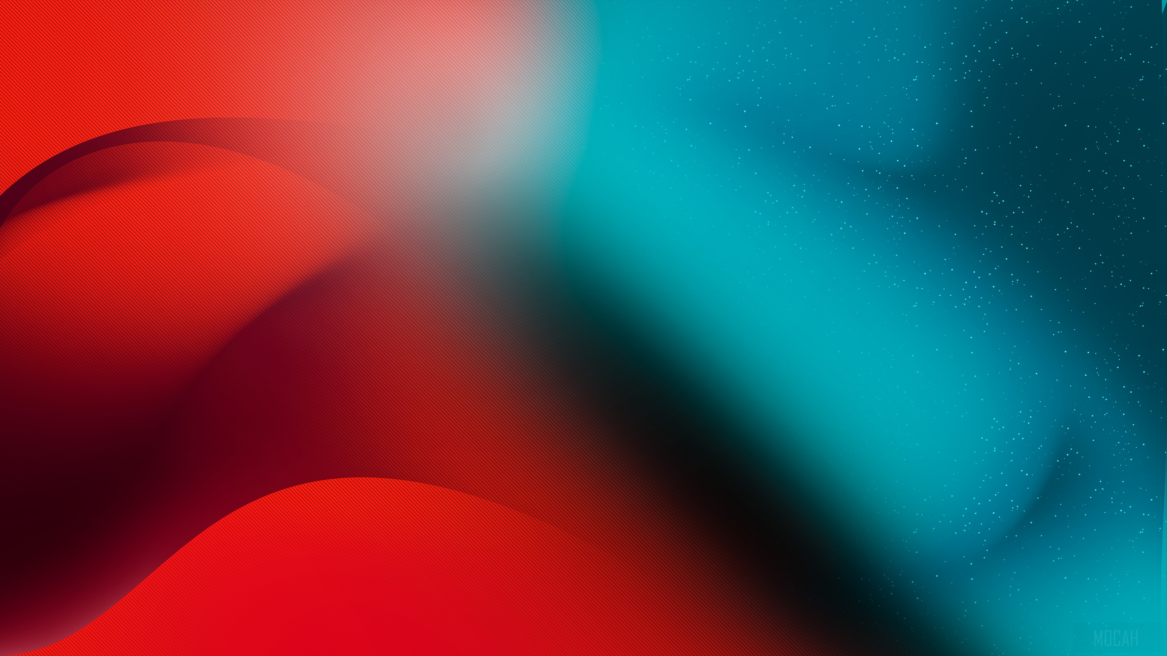 Abstract Red and Teal Gradient with Stars 4K HD Wallpaper