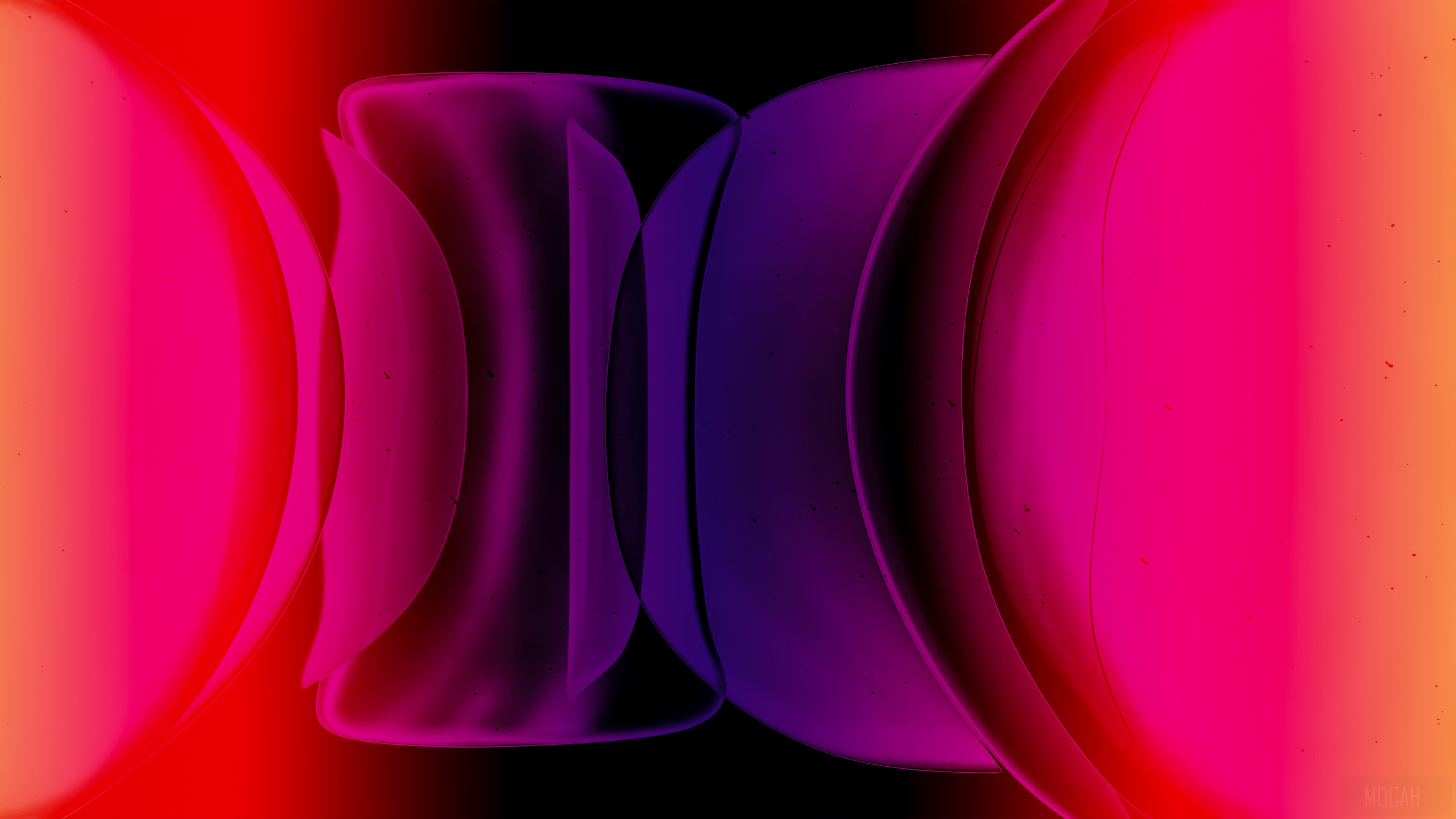 Abstract Red and Purple Shapes 4K HD Wallpaper