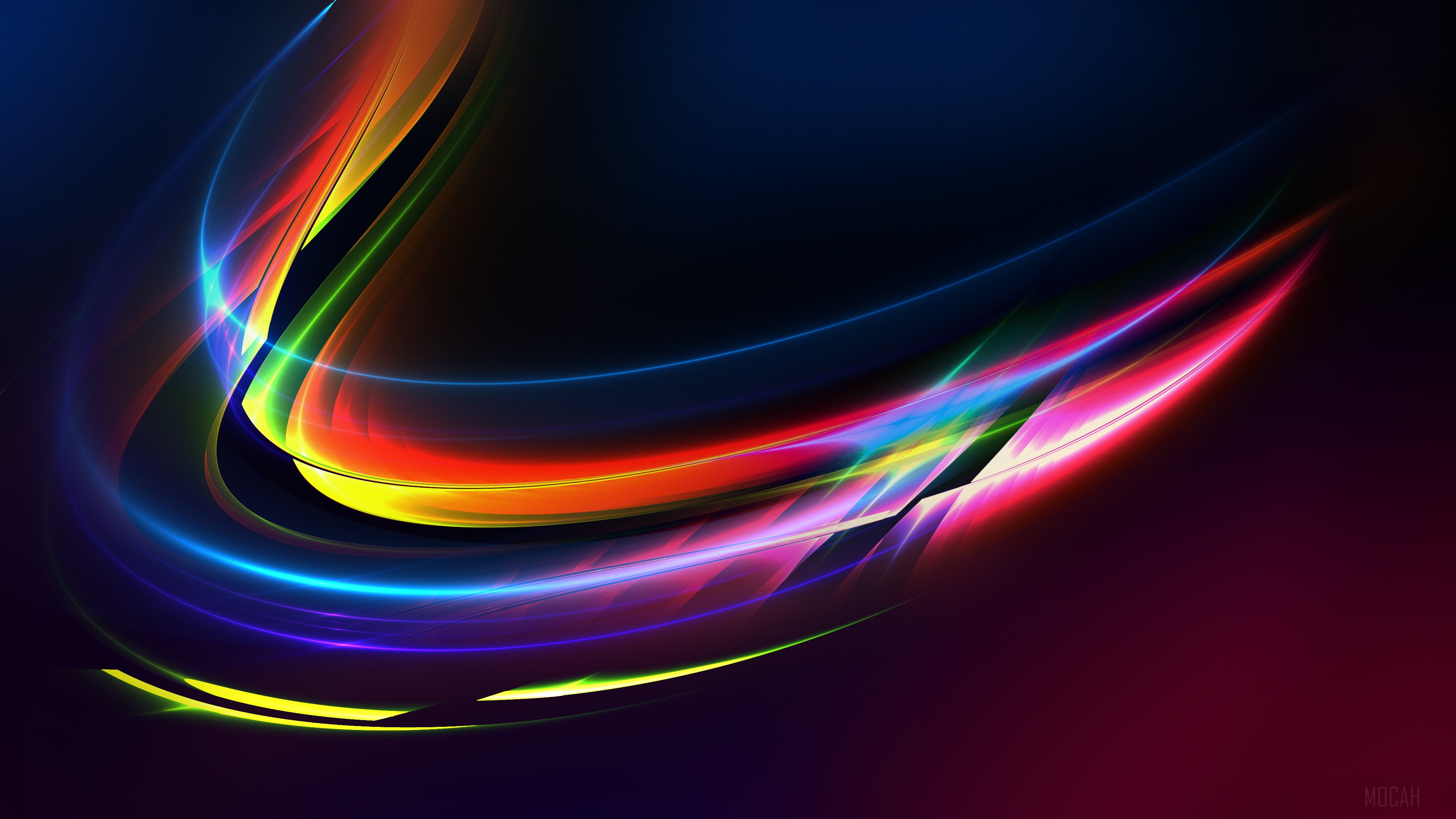 Vibrant Motion Blur Lights Abstract 4K HD Wallpaper