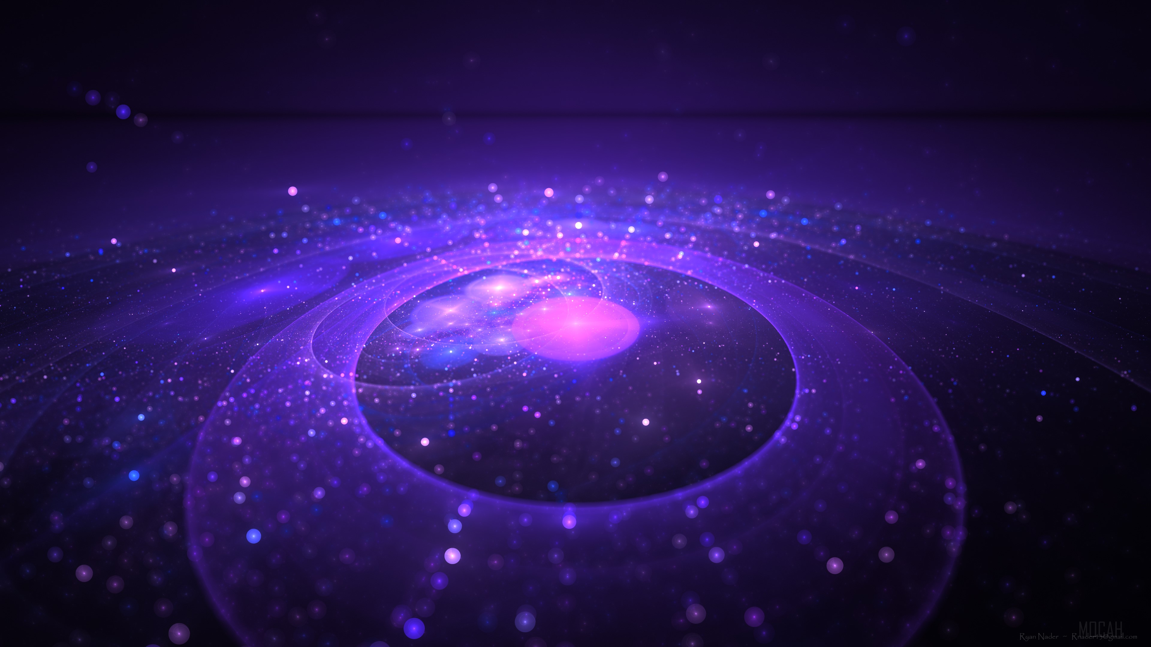 Purple Fractal Flame 4K HD Wallpaper