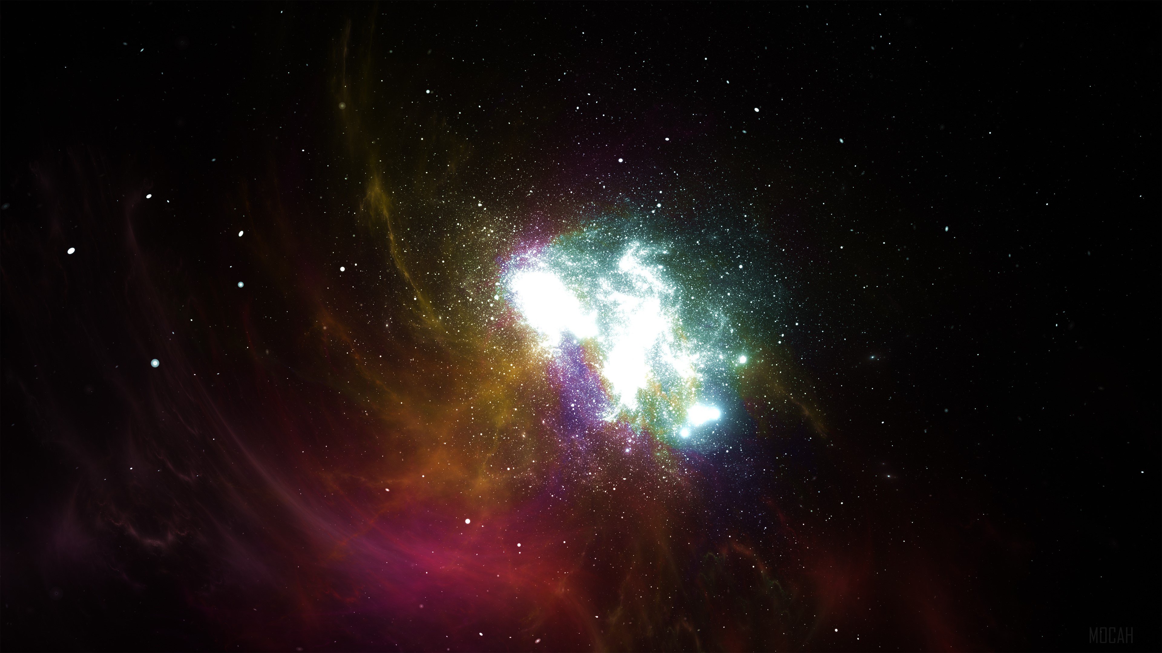 Abstract Space Nebula with Stars 4K HD Wallpaper