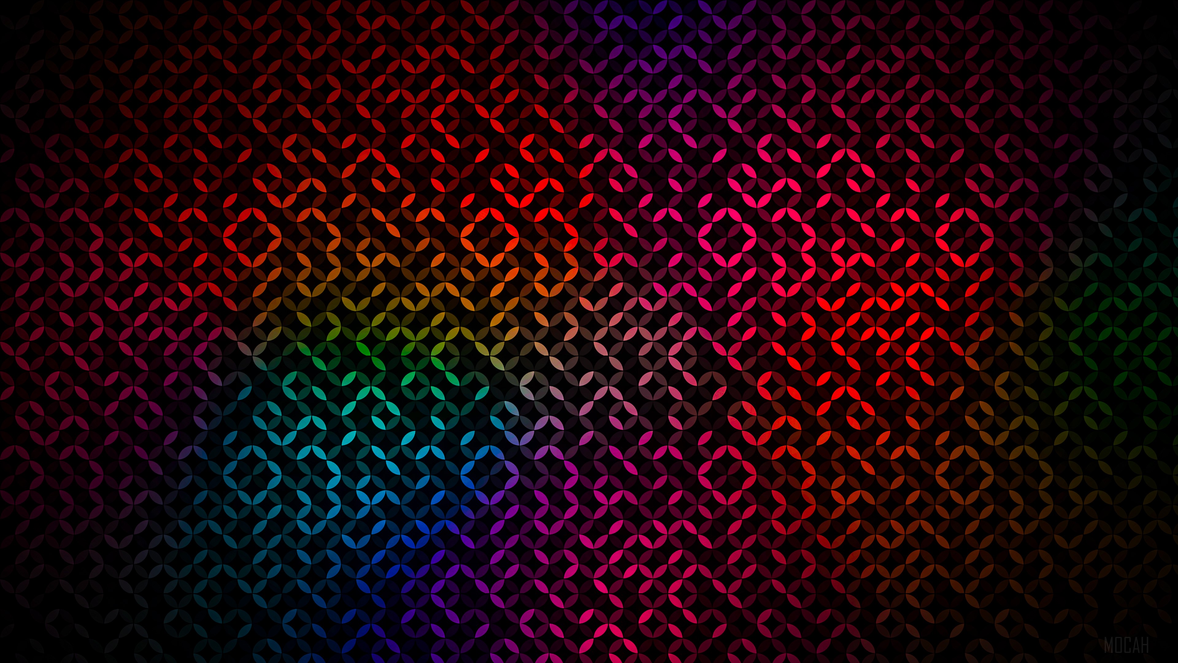 Abstract Rainbow Thread Joints Pattern 4K HD Wallpaper