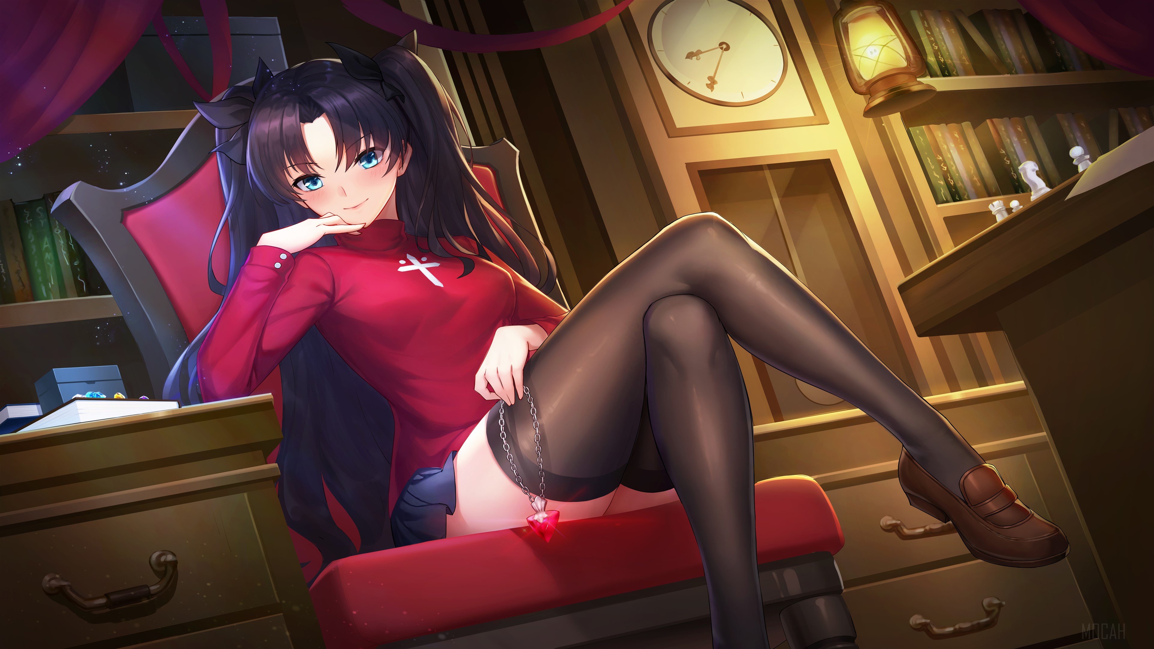 Tohsaka Rin from Fate 4K HD Wallpaper