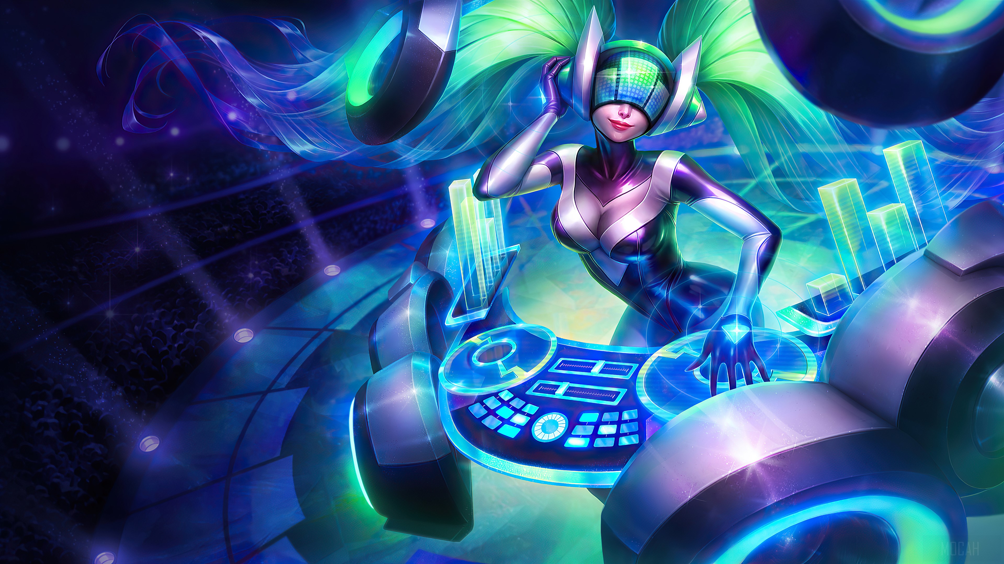 DJ Sona from League of Legends 4K HD Wallpaper