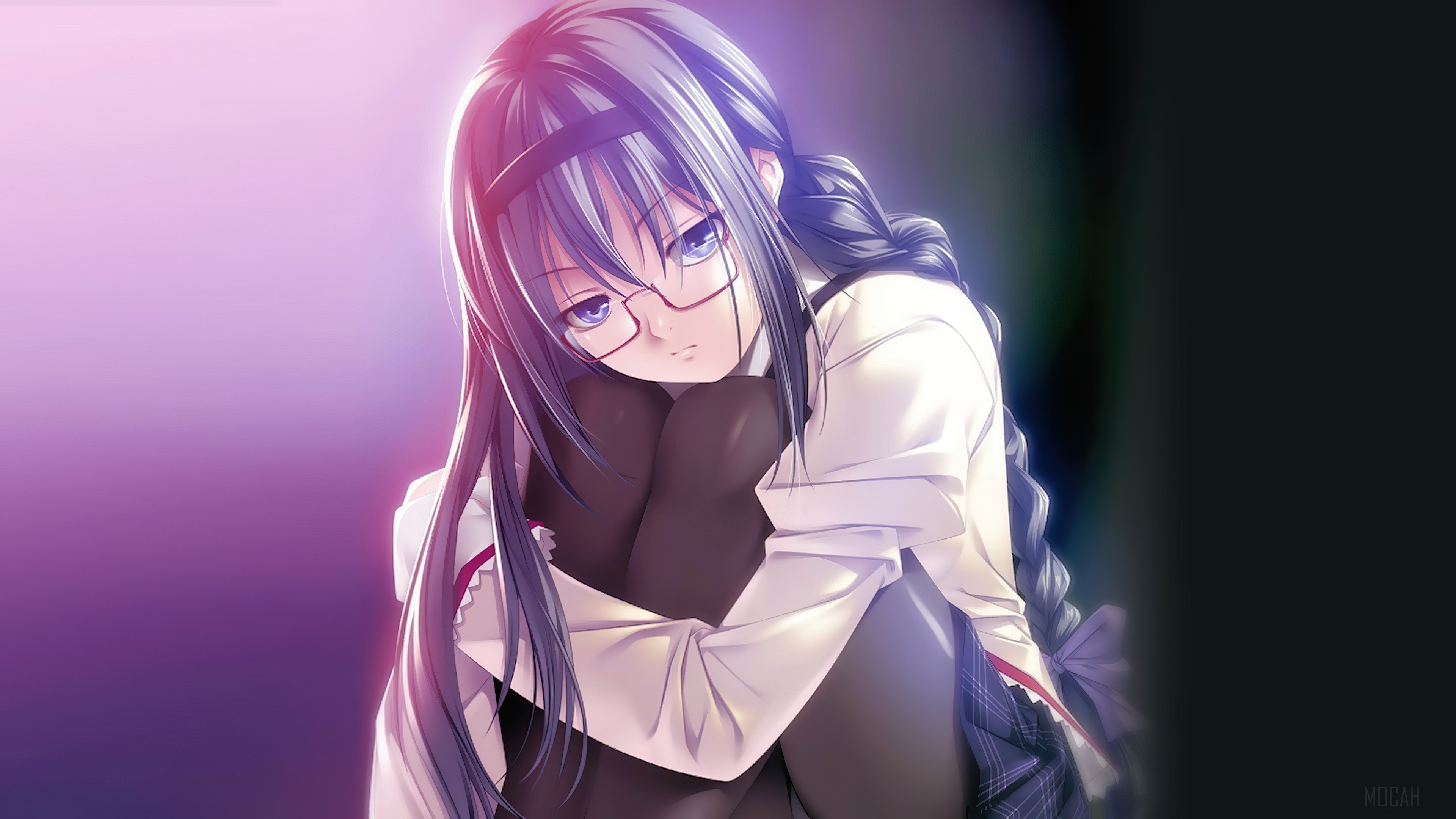 Homura Akemi from Mahou Shoujo Madoka Magica 4K HD Wallpaper