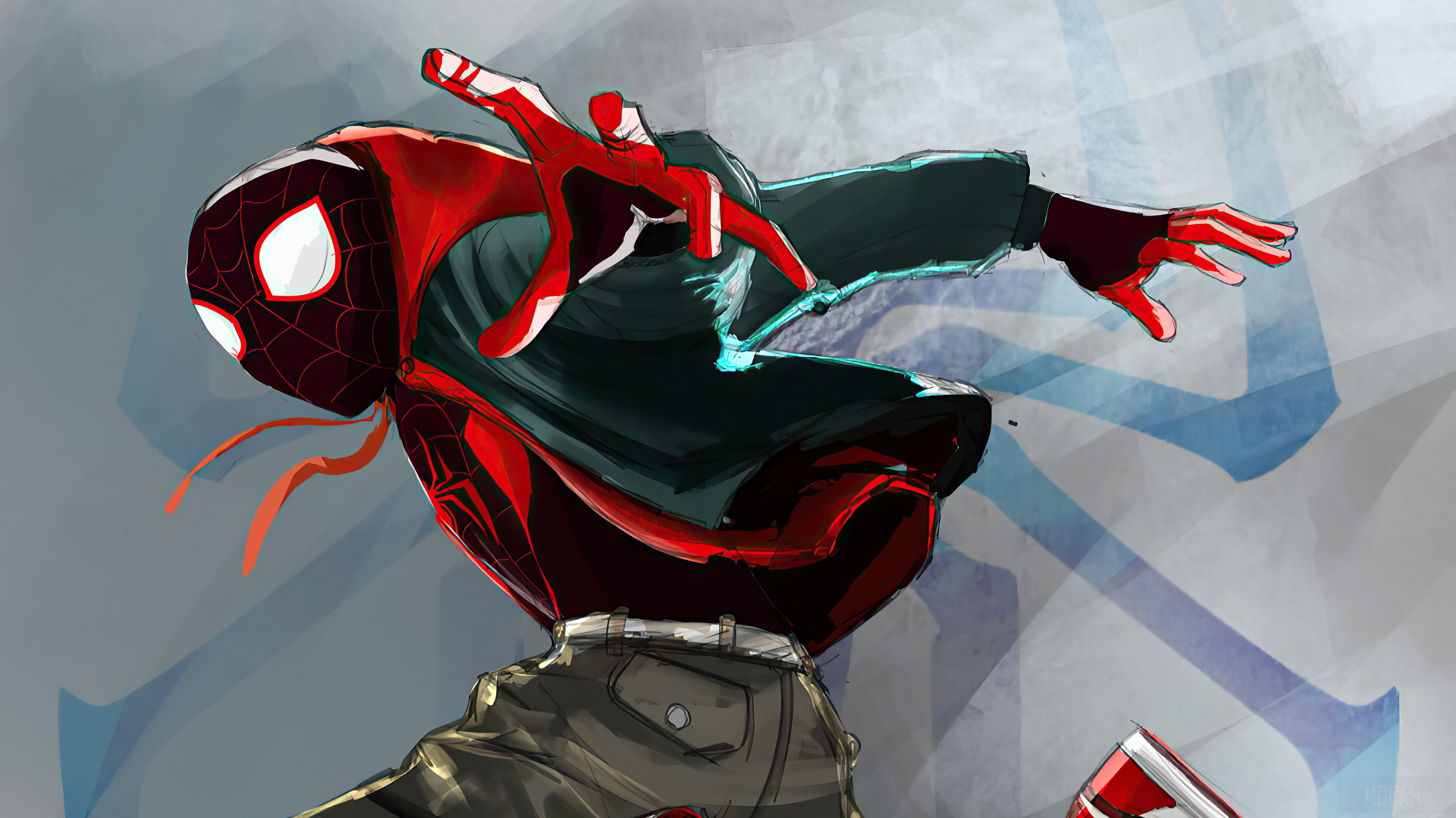 Spider-Man Miles Morales in Red Suit 4K HD Wallpaper