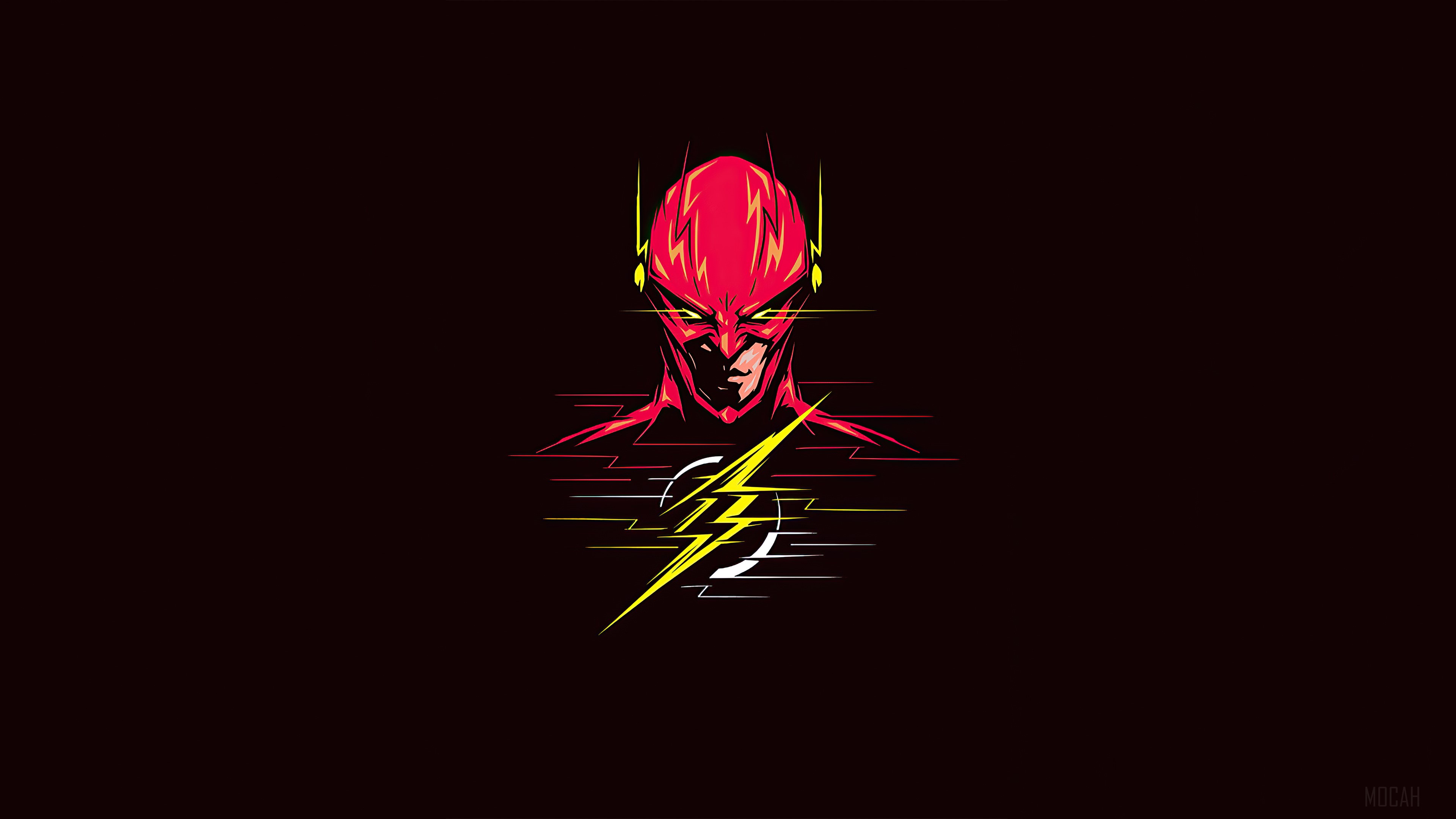 The Flash from DC Comics Minimalism 4K HD Wallpaper