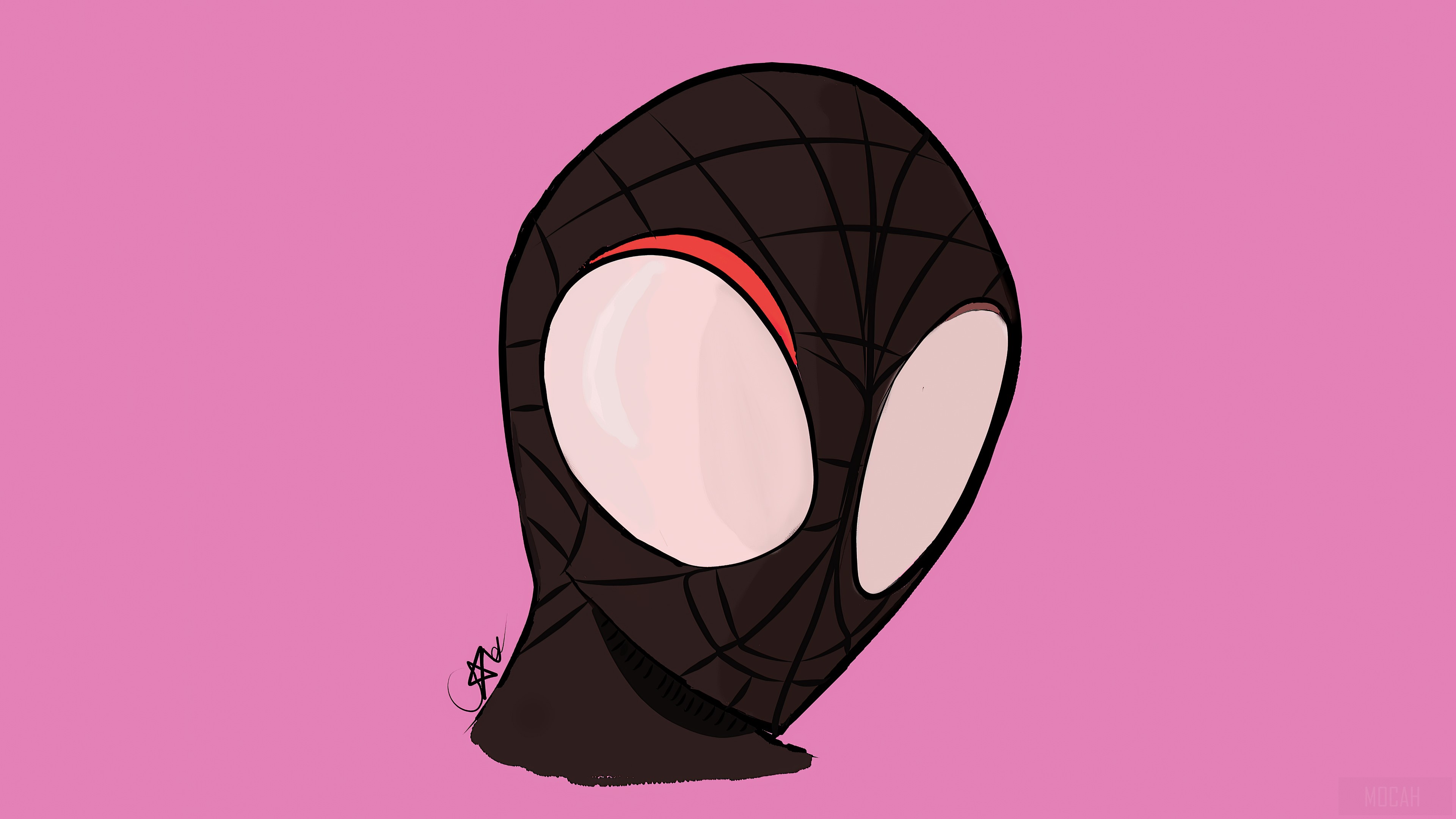Miles Morales Spider-Man Minimalist Art 4K HD Wallpaper