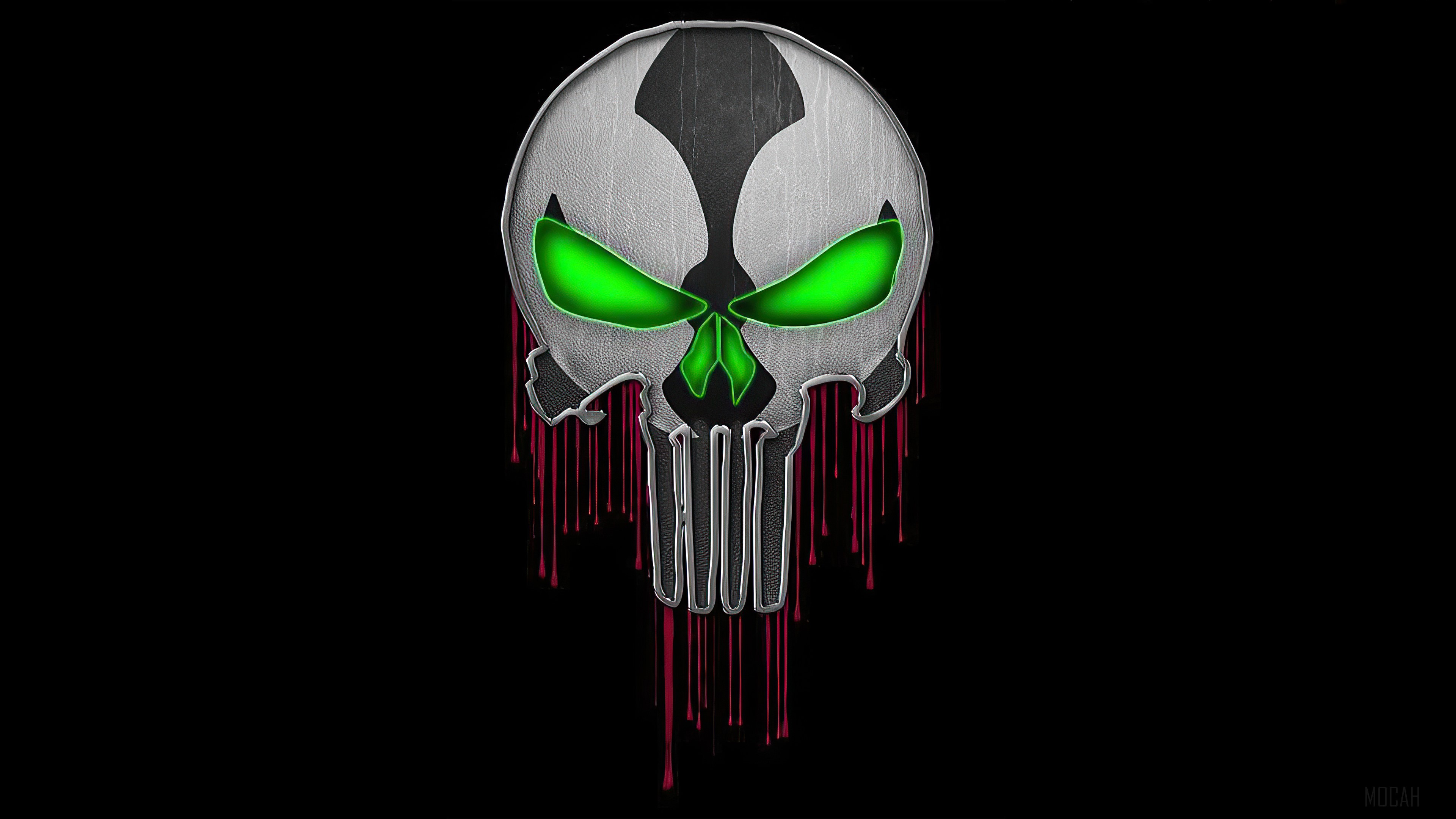 Spawn Punisher Skull Logo 4K HD Wallpaper