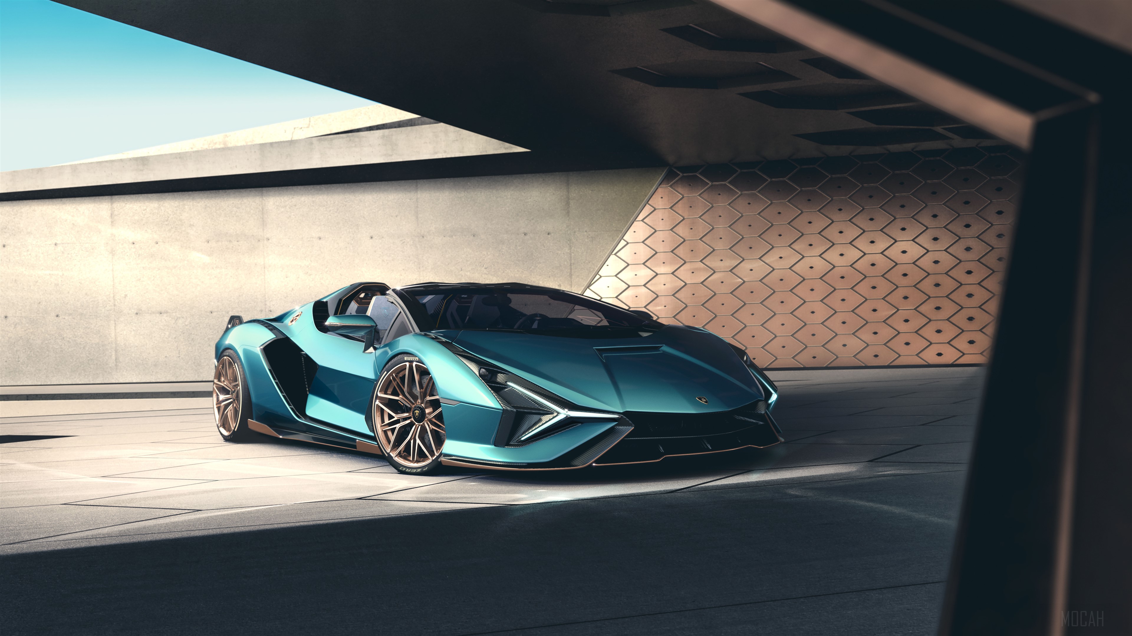 Lamborghini Sian Roadster 2020 HD Wallpaper