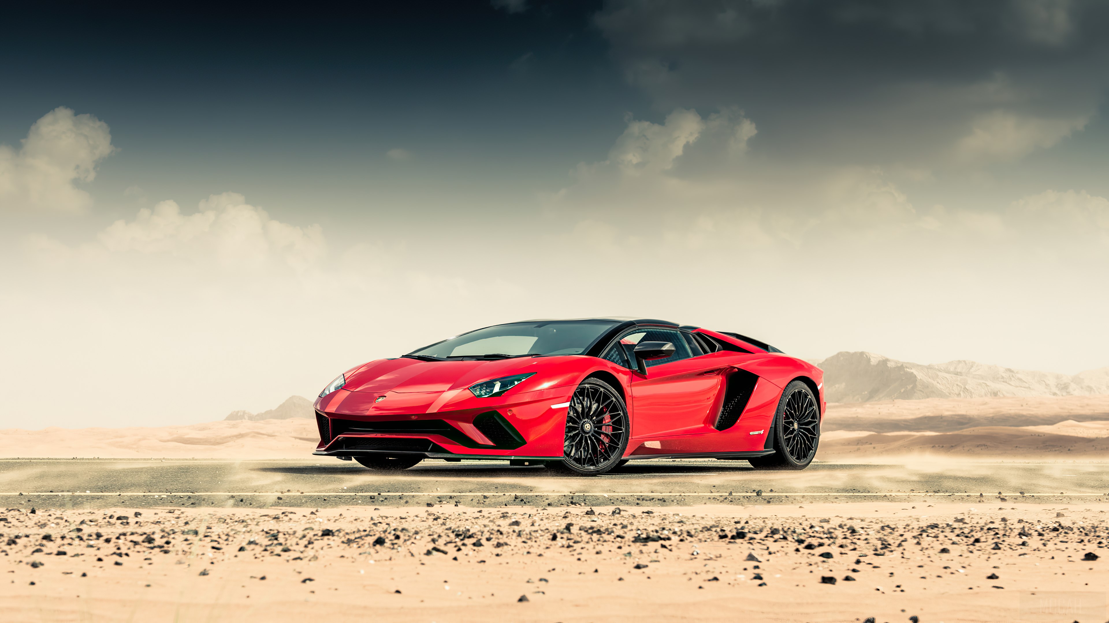 Red Lamborghini Aventador 4K HD Wallpaper