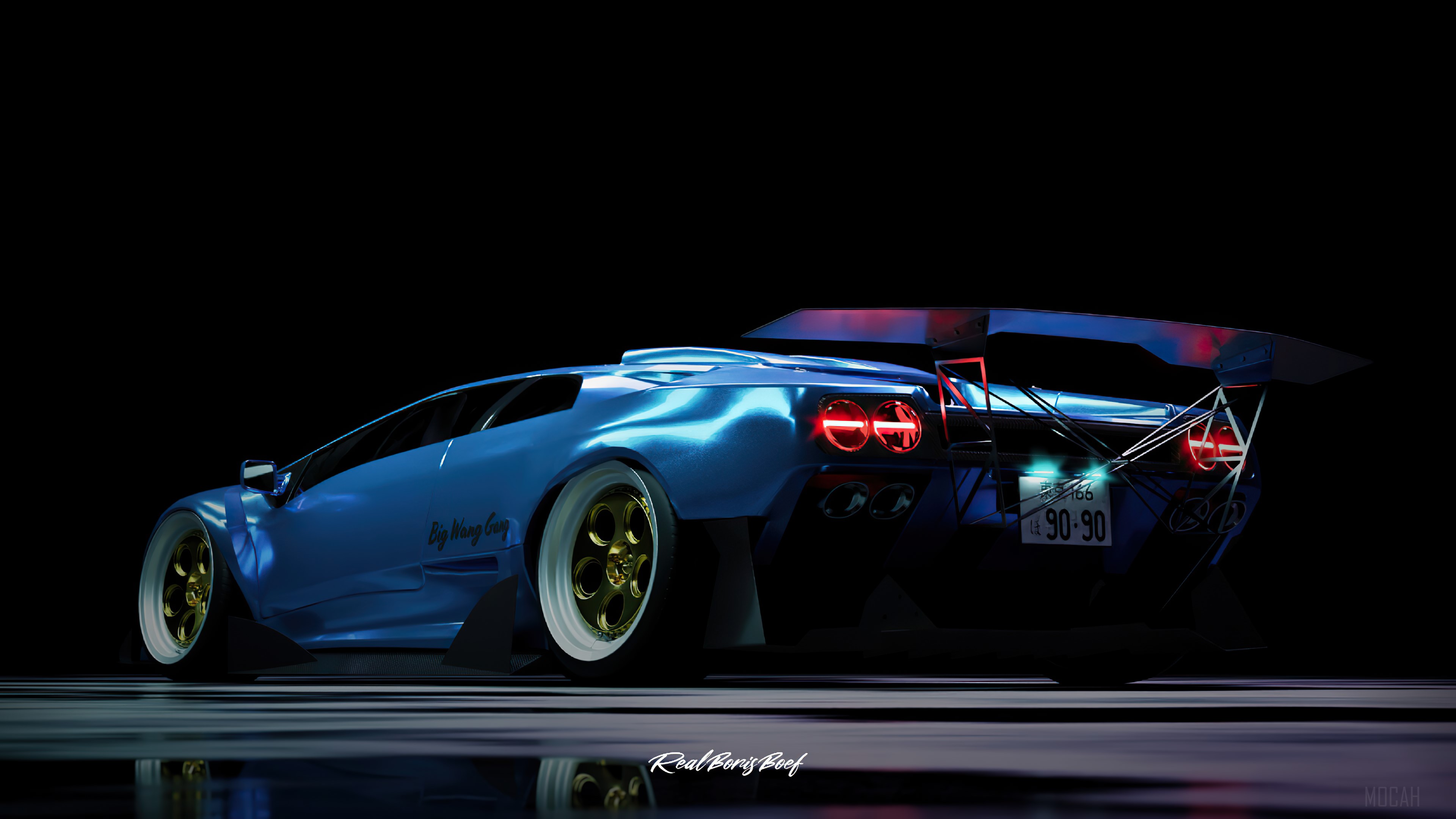 Custom Widebody Lamborghini Diablo HD Wallpaper