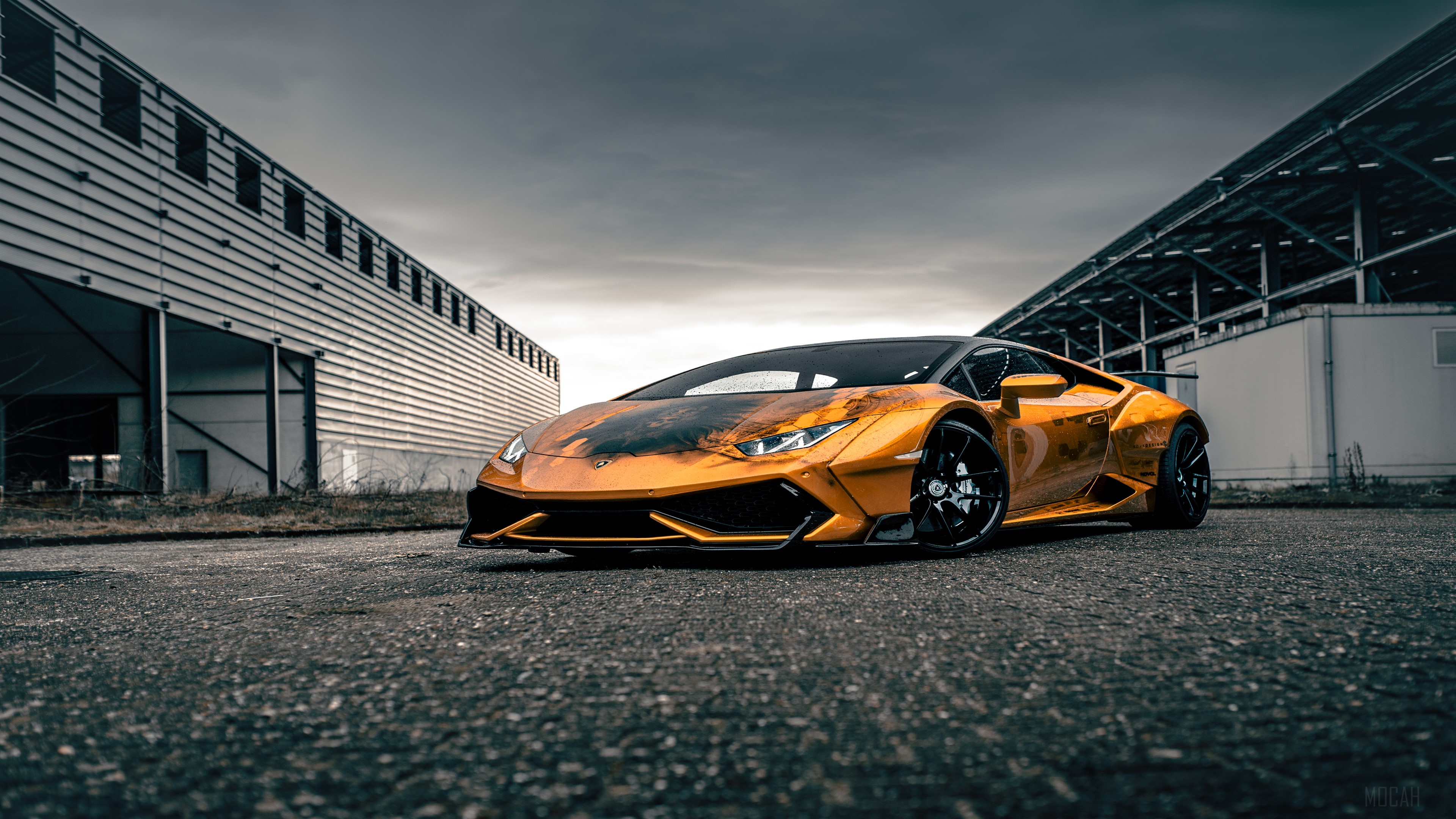 Orange Lamborghini Huracan 4K HD Wallpaper