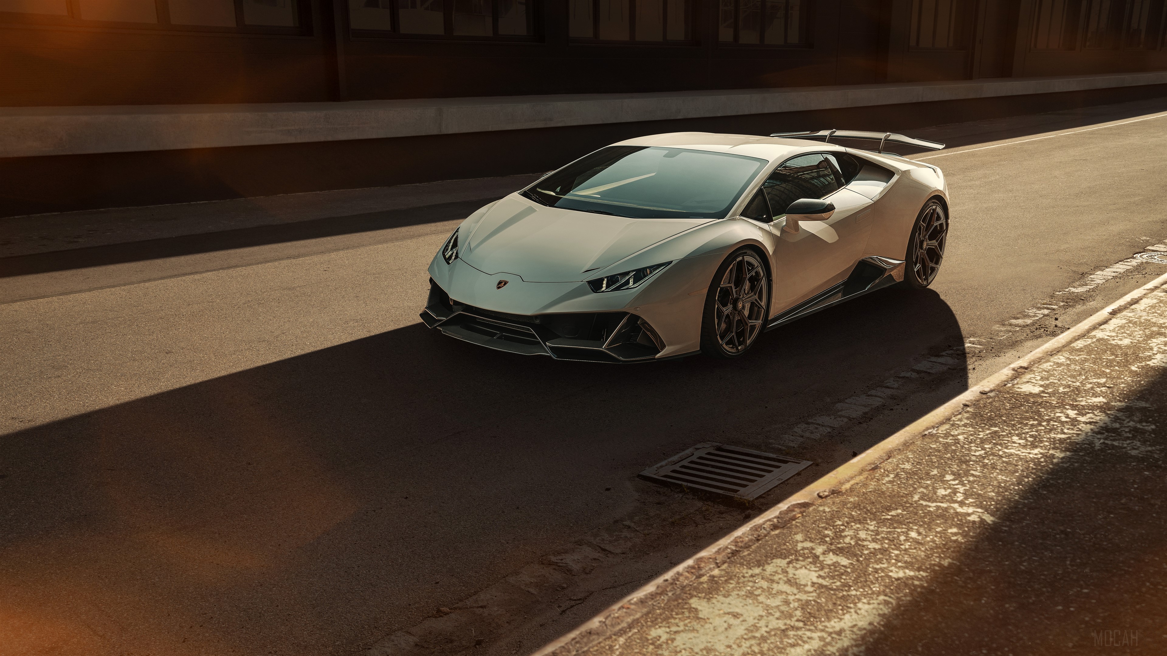 White Lamborghini Huracan Evo 4K HD Wallpaper