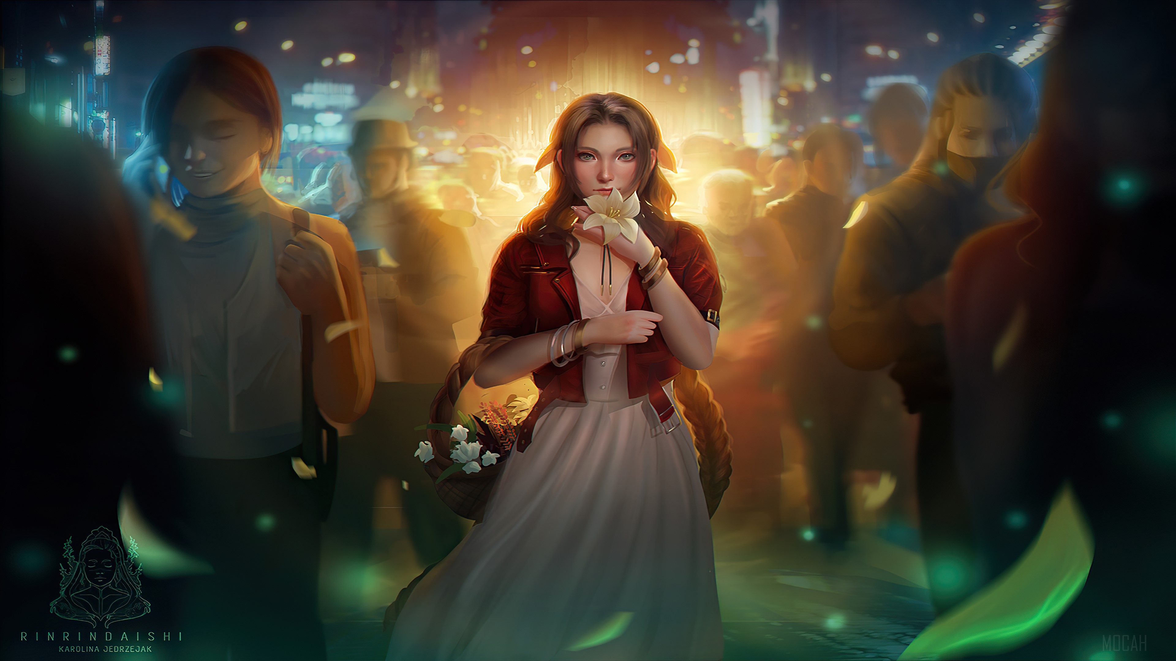 Aerith Gainsborough from Final Fantasy VII 4K HD Wallpaper