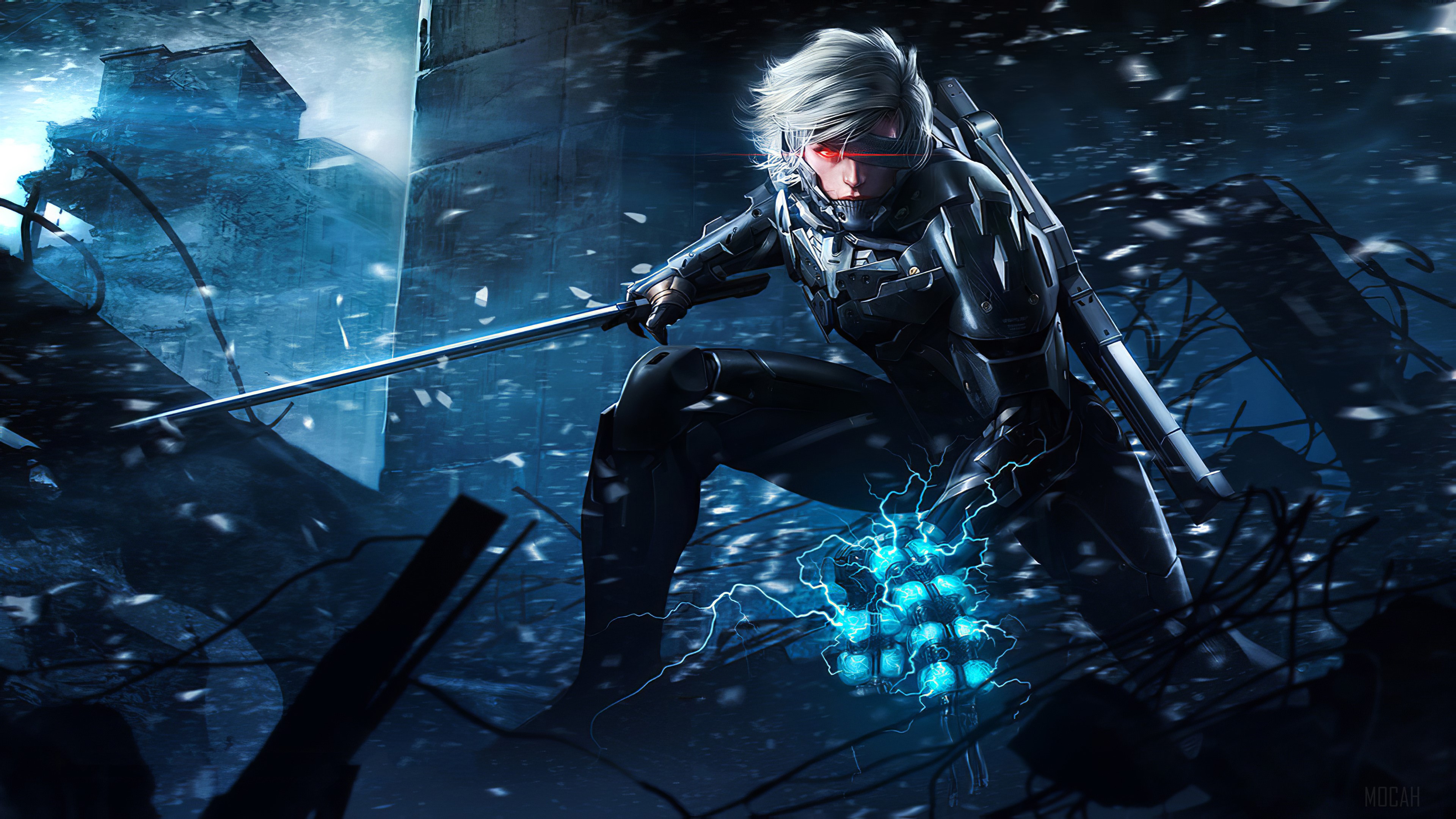 Raiden from Metal Gear Rising: Revengeance in 4K HD Wallpaper