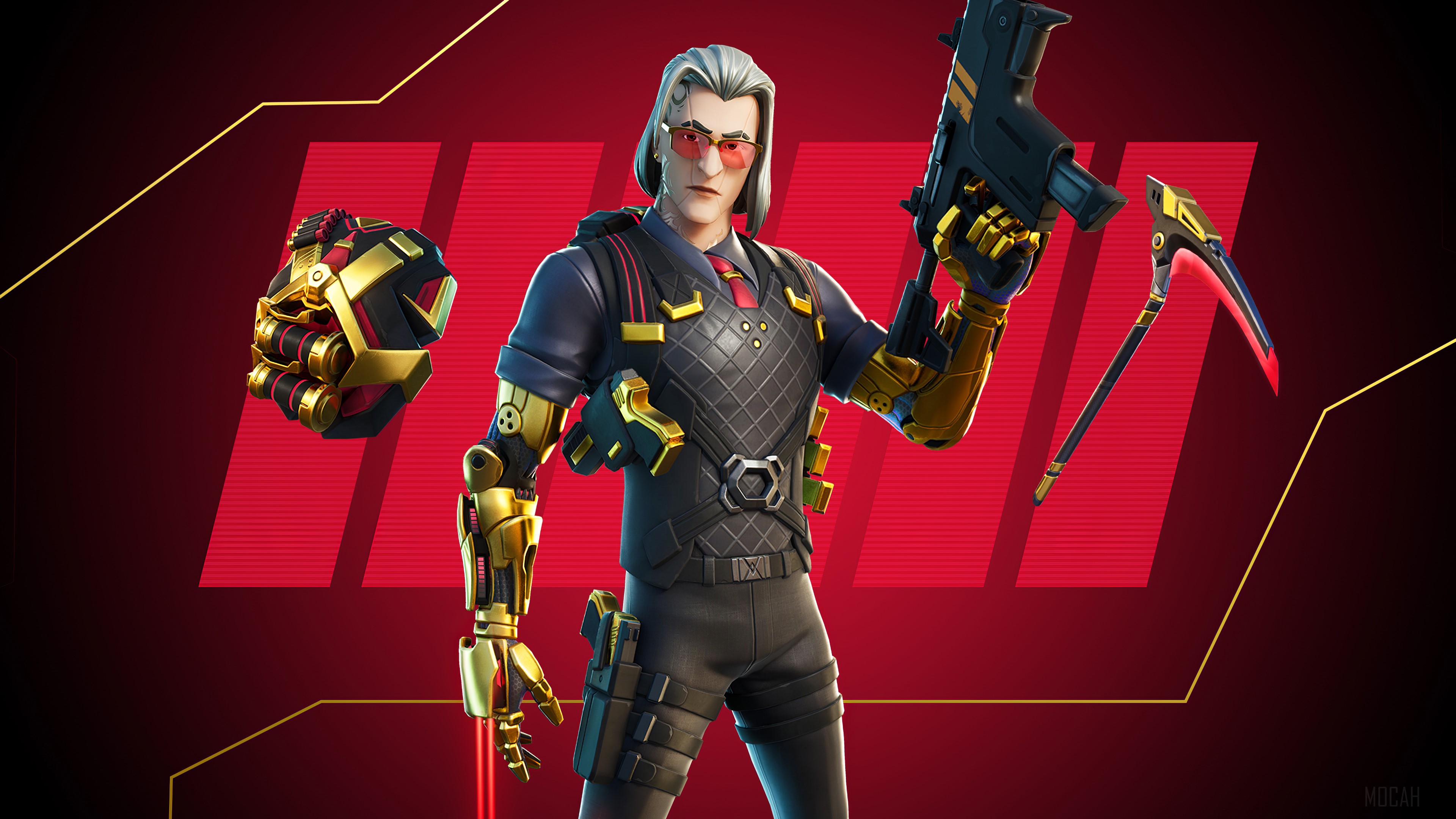 Fortnite Guns Up HD Wallpaper