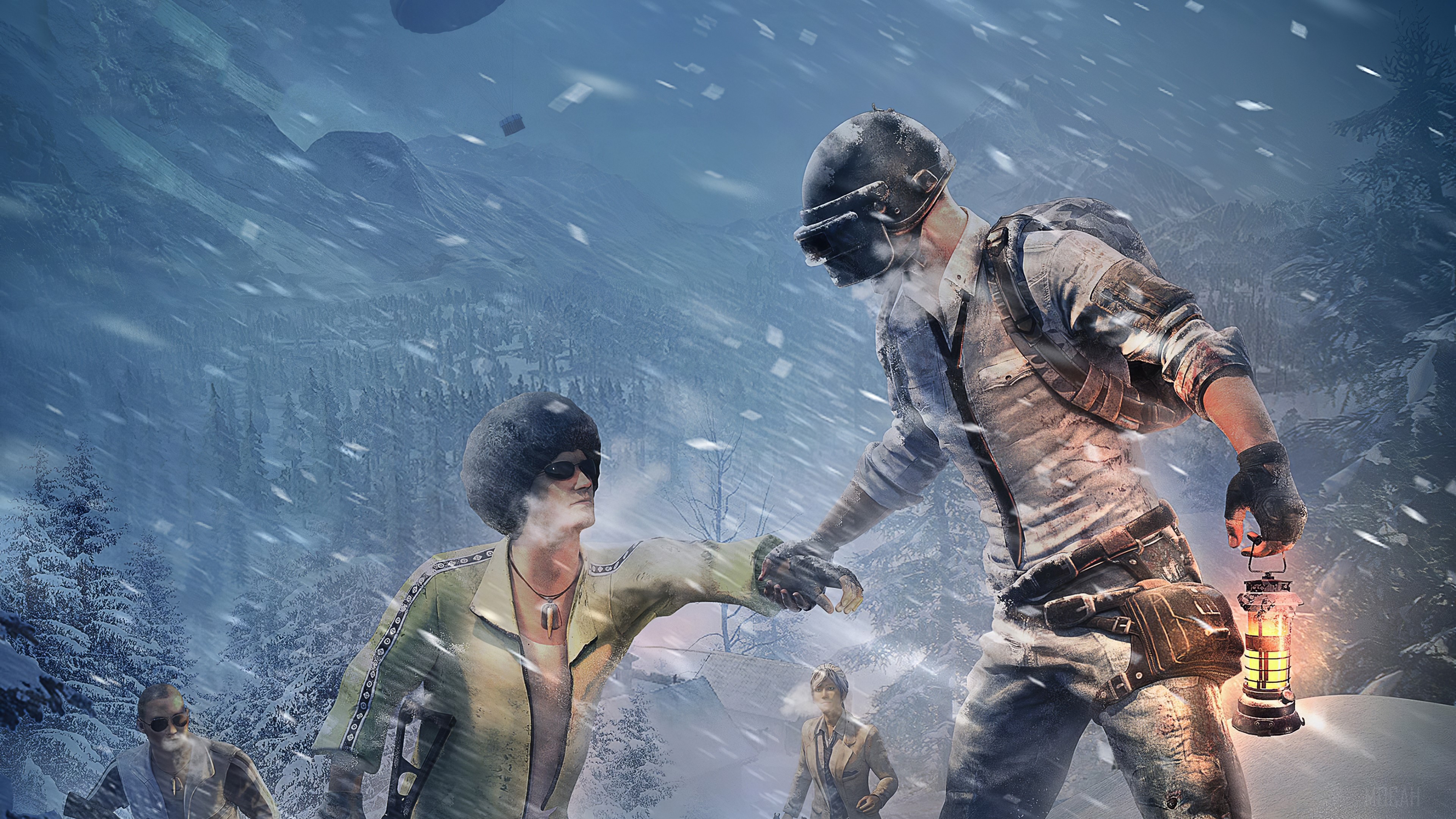 Pubg Helmet Guy HD Wallpaper