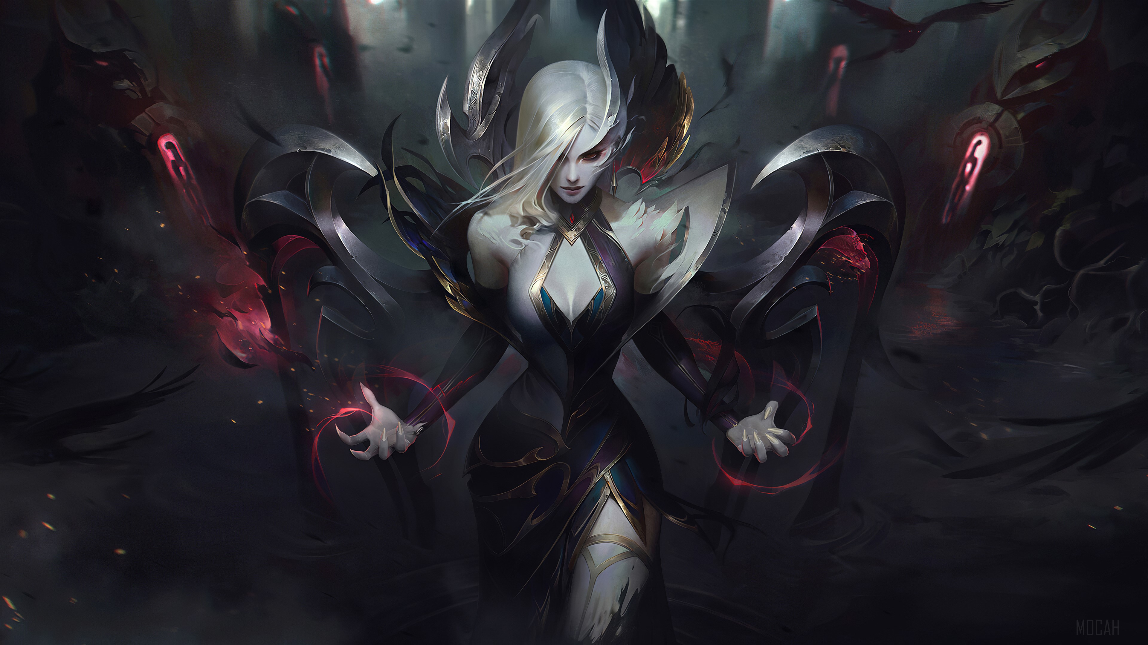 Coven Morgana from League of Legends 4K HD Wallpaper