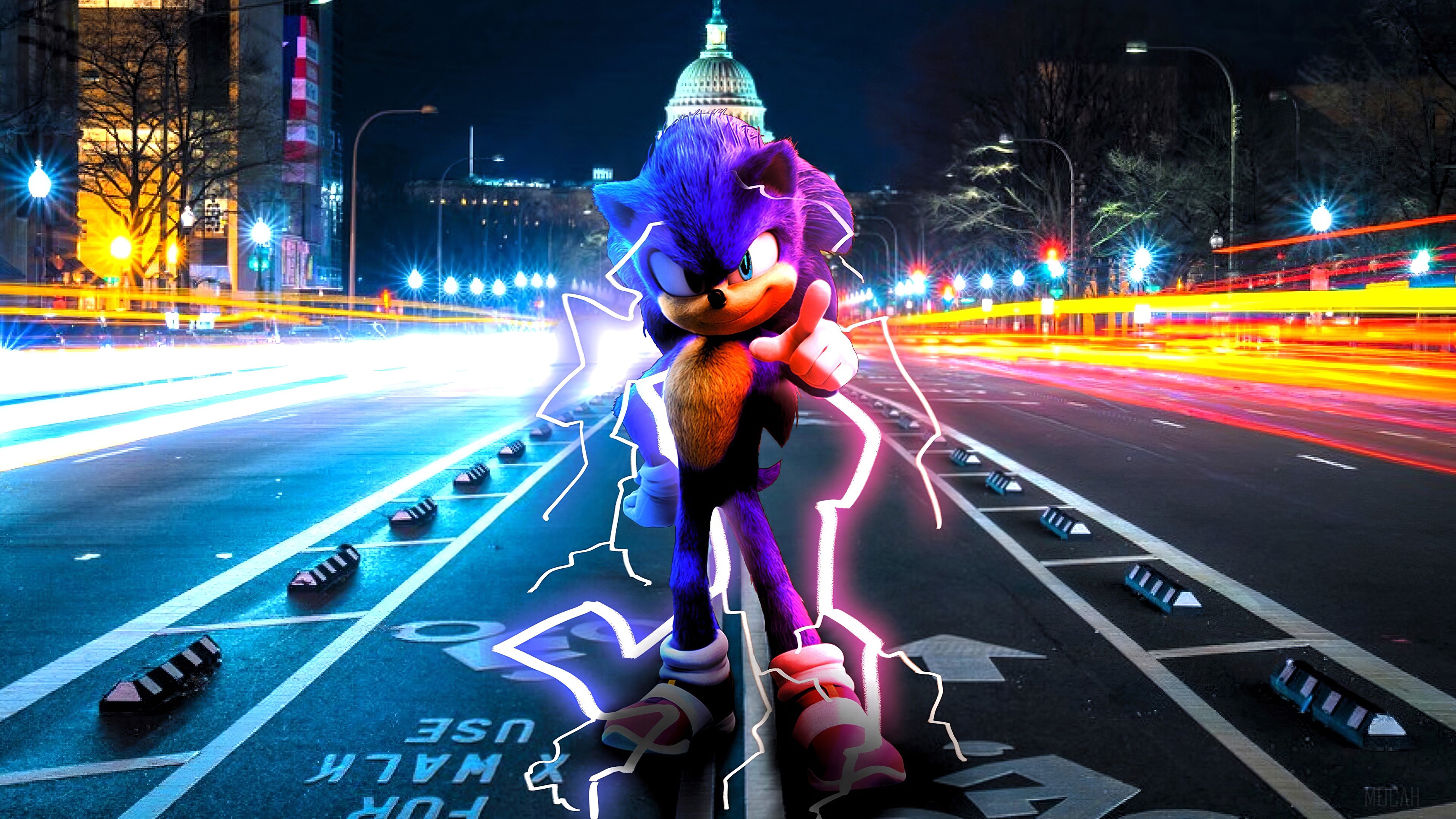 Sonic the Hedgehog in Washington D.C. 4K HD Wallpaper