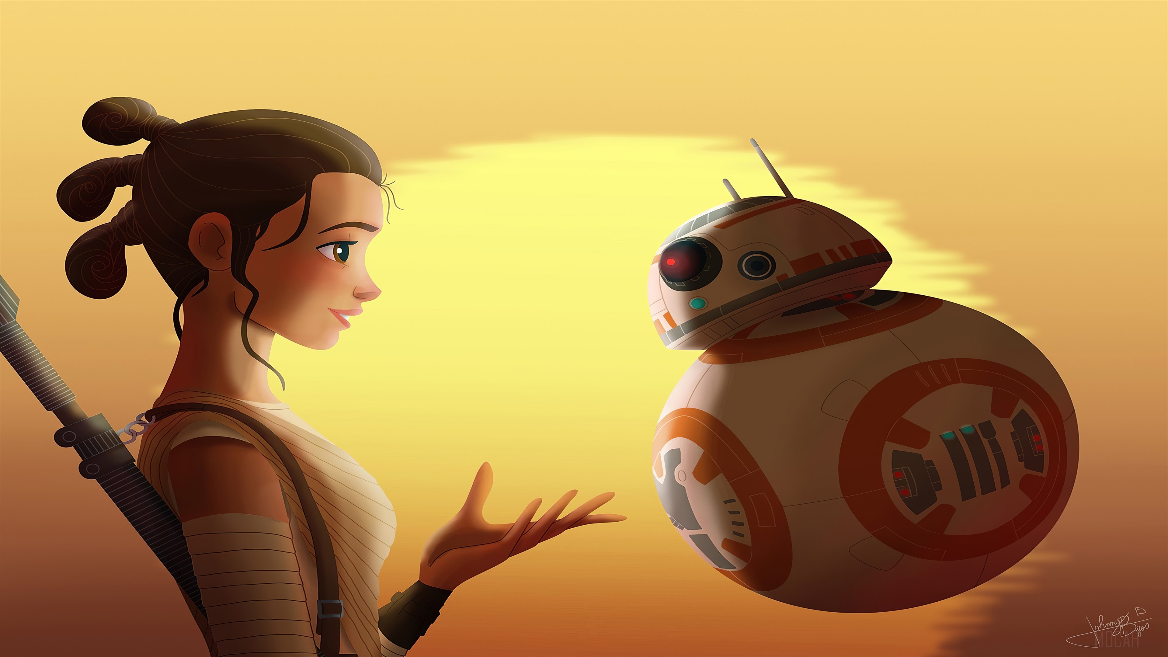 Rey and BB-8 from Star Wars 4K HD Wallpaper