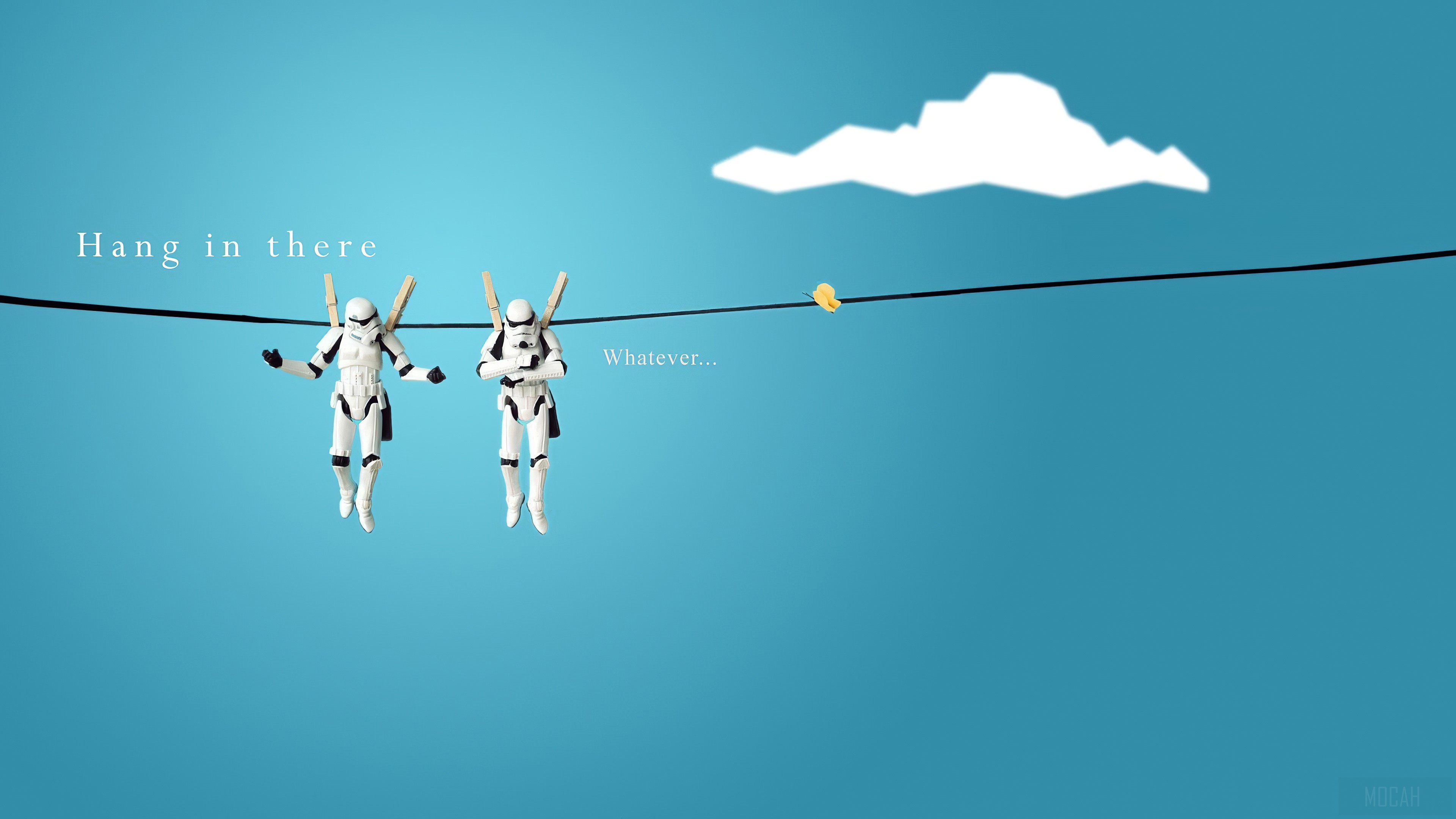 Stormtroopers hanging on a clothesline HD Wallpaper