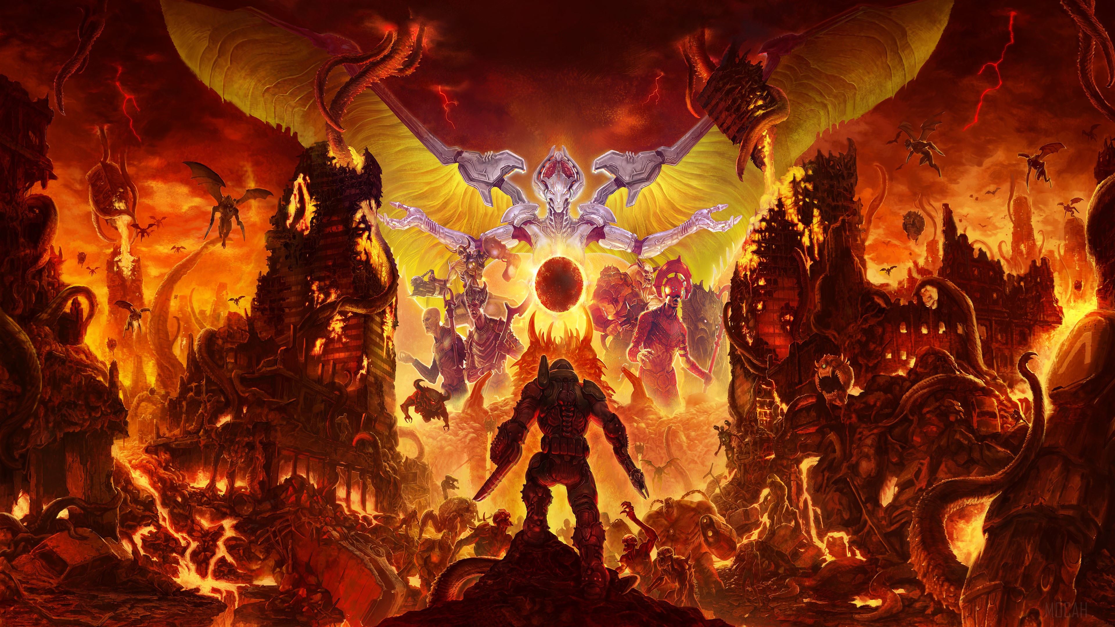 Doom Slayer in Hell from Doom Eternal 4K HD Wallpaper