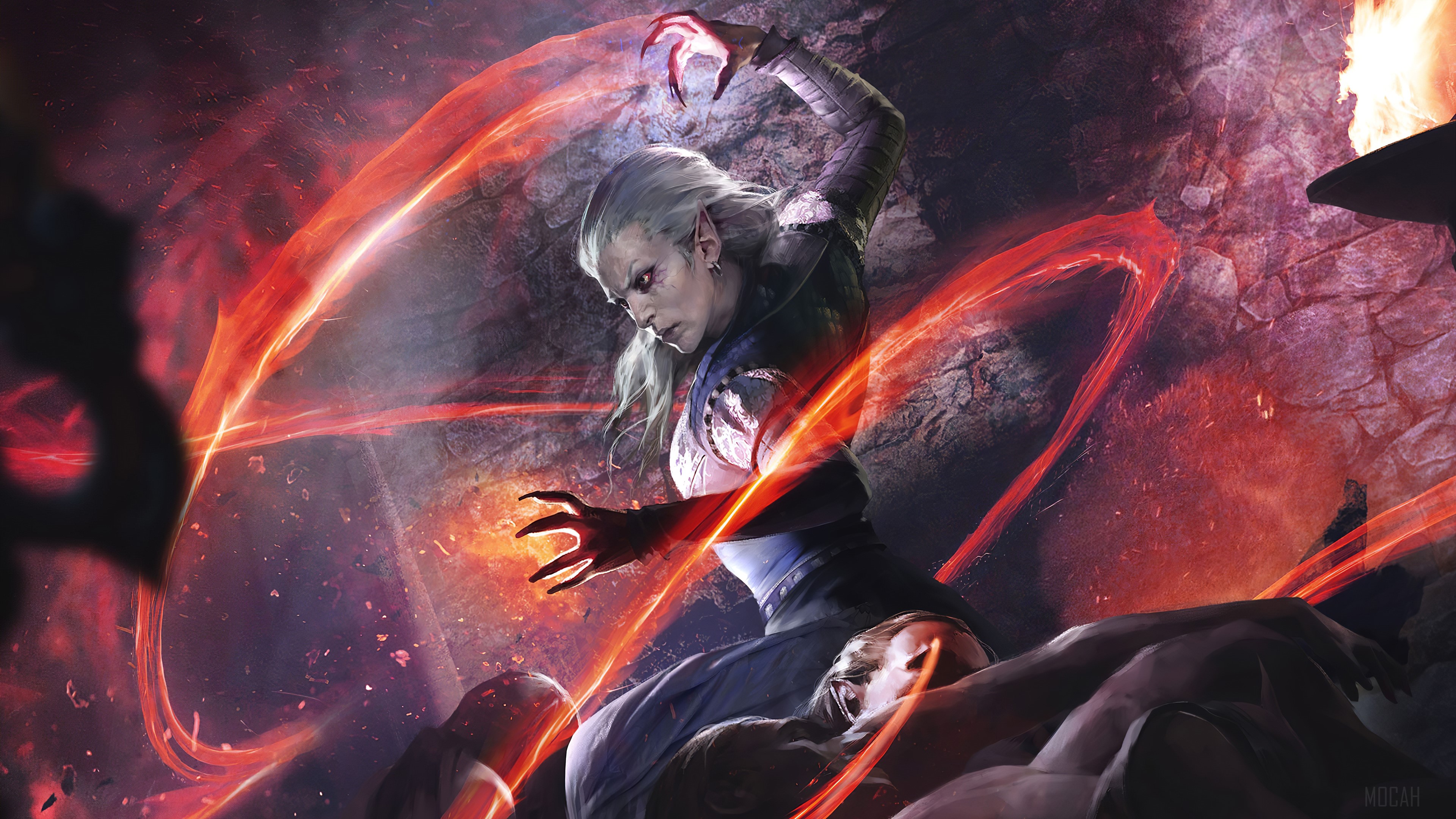 Aundae Clan Sorcerer from The Elder Scrolls Legends 4K HD Wallpaper