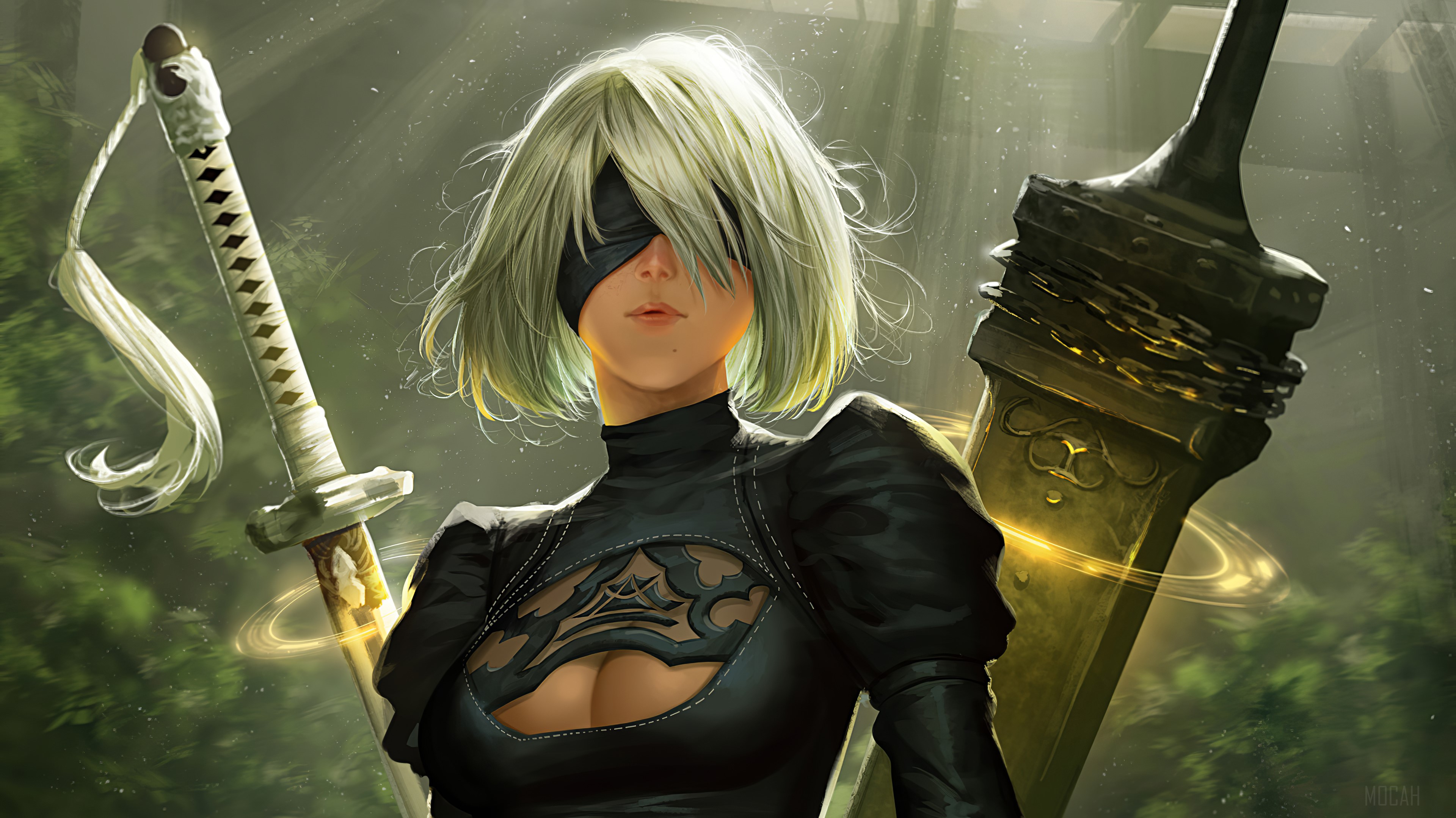 2B from Nier: Automata 4K HD Wallpaper