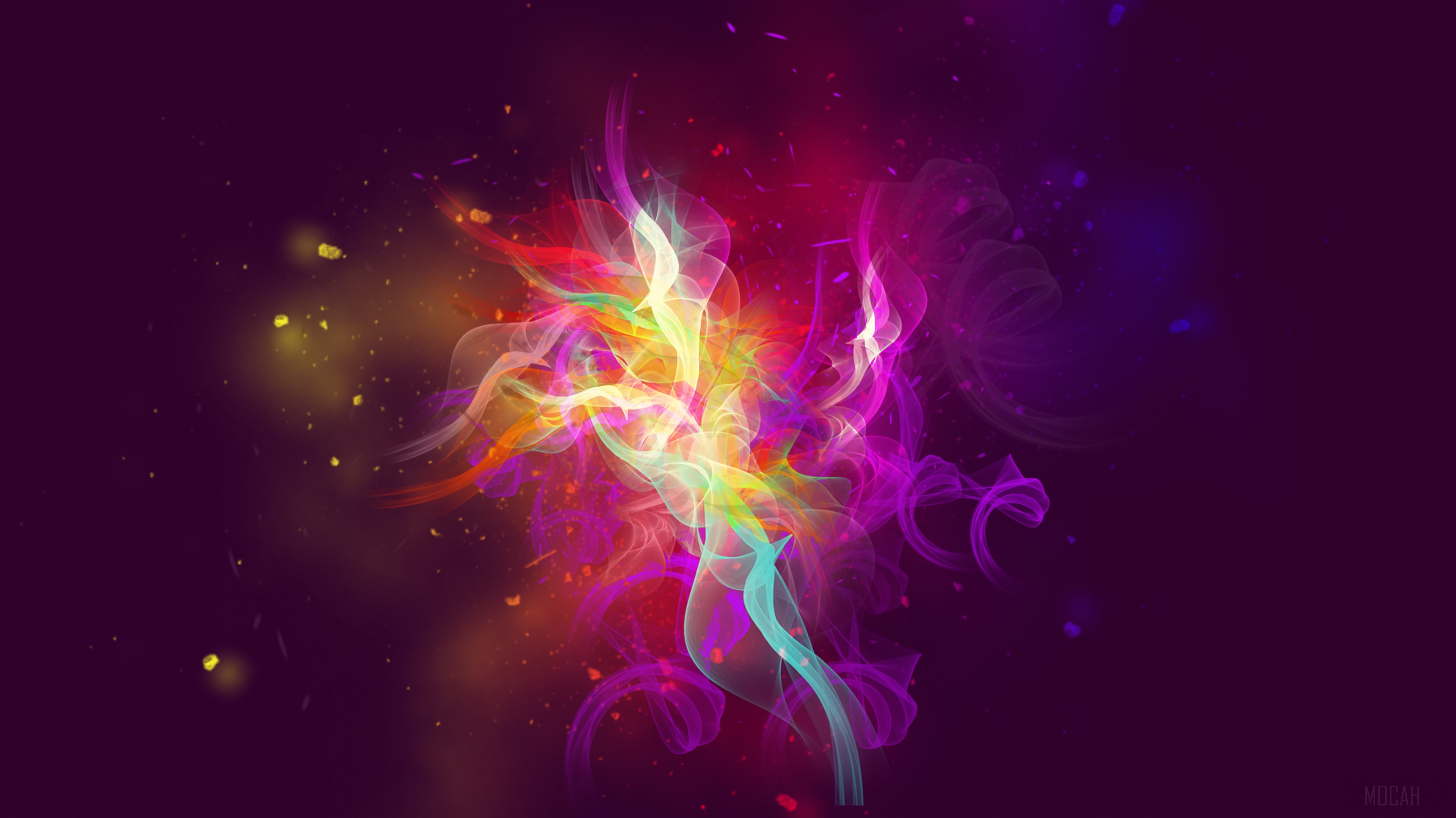 Colorful Smoke Abstract 4K HD Wallpaper