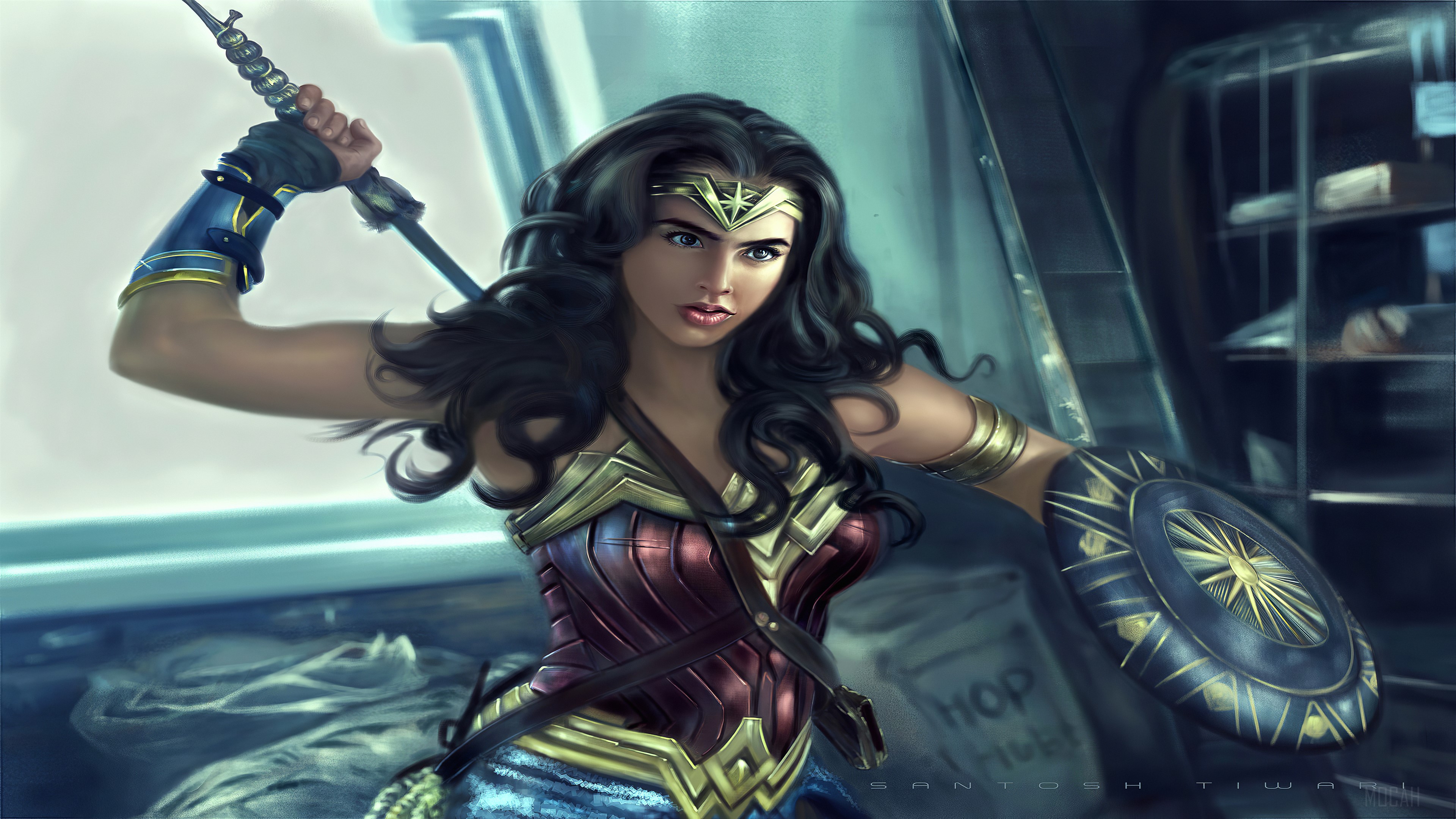 Wonder Woman Art HD Wallpaper
