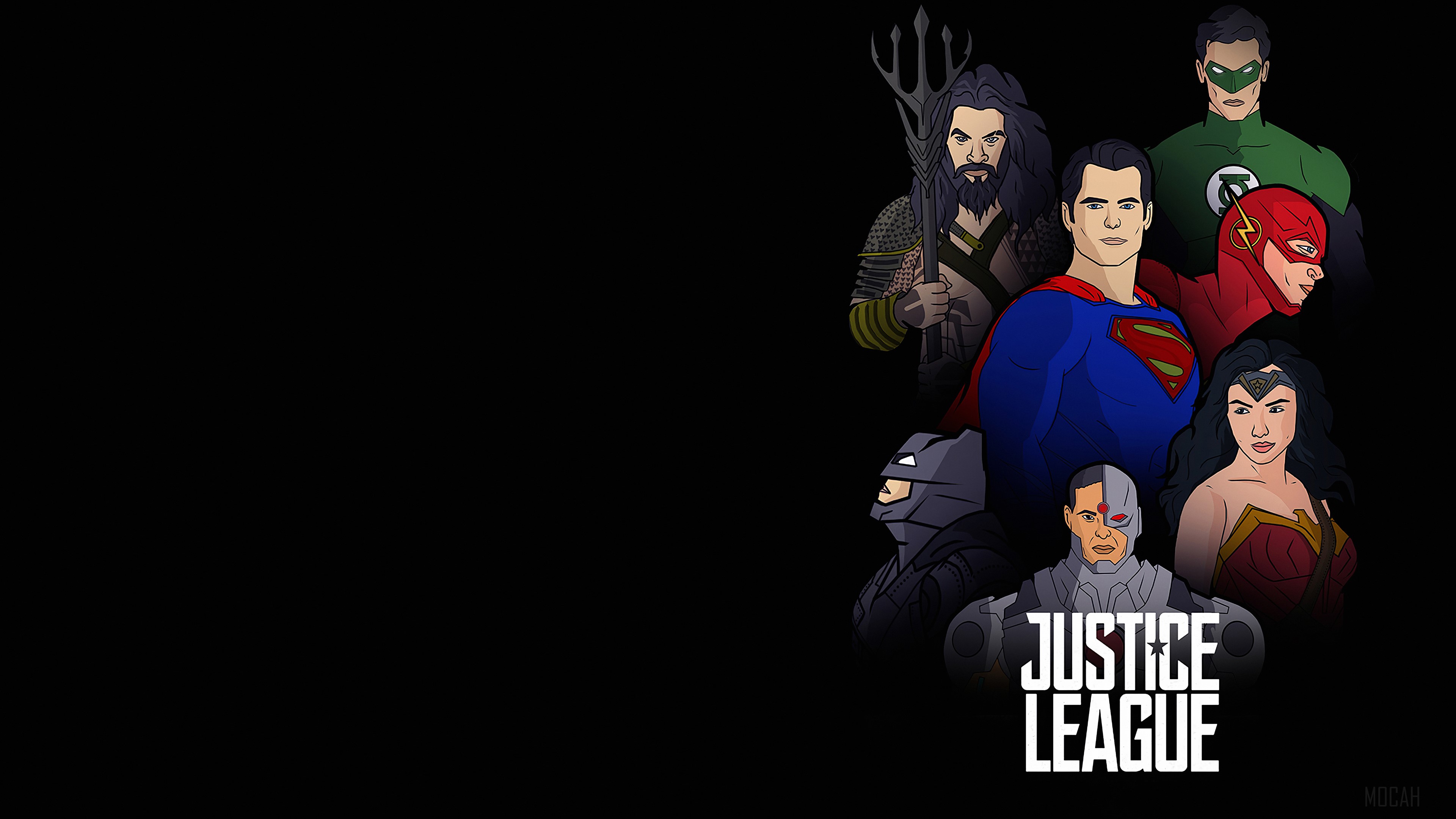 Justice League characters art 4K HD Wallpaper