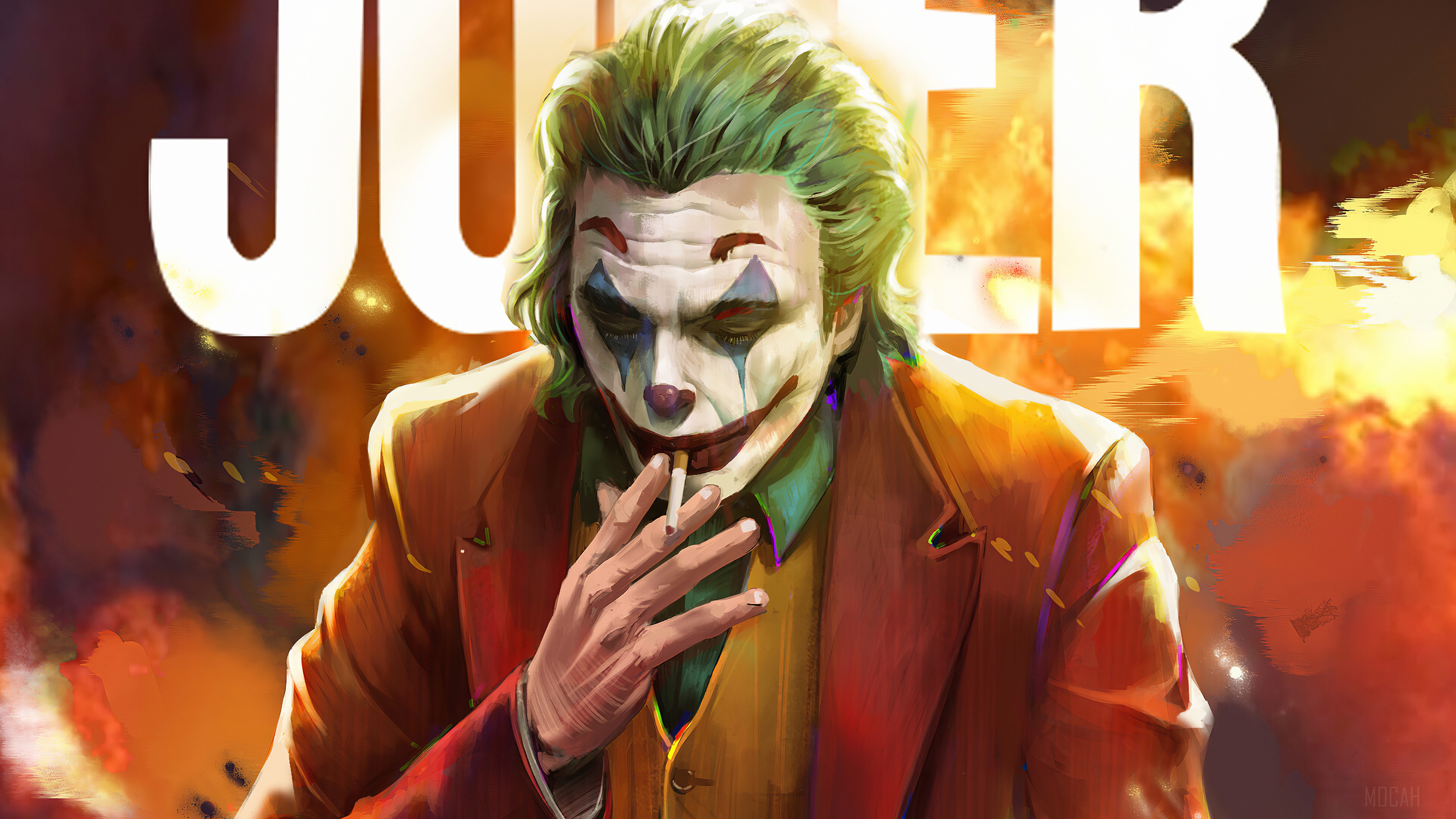 Joker Smoker Fan Art HD Wallpaper