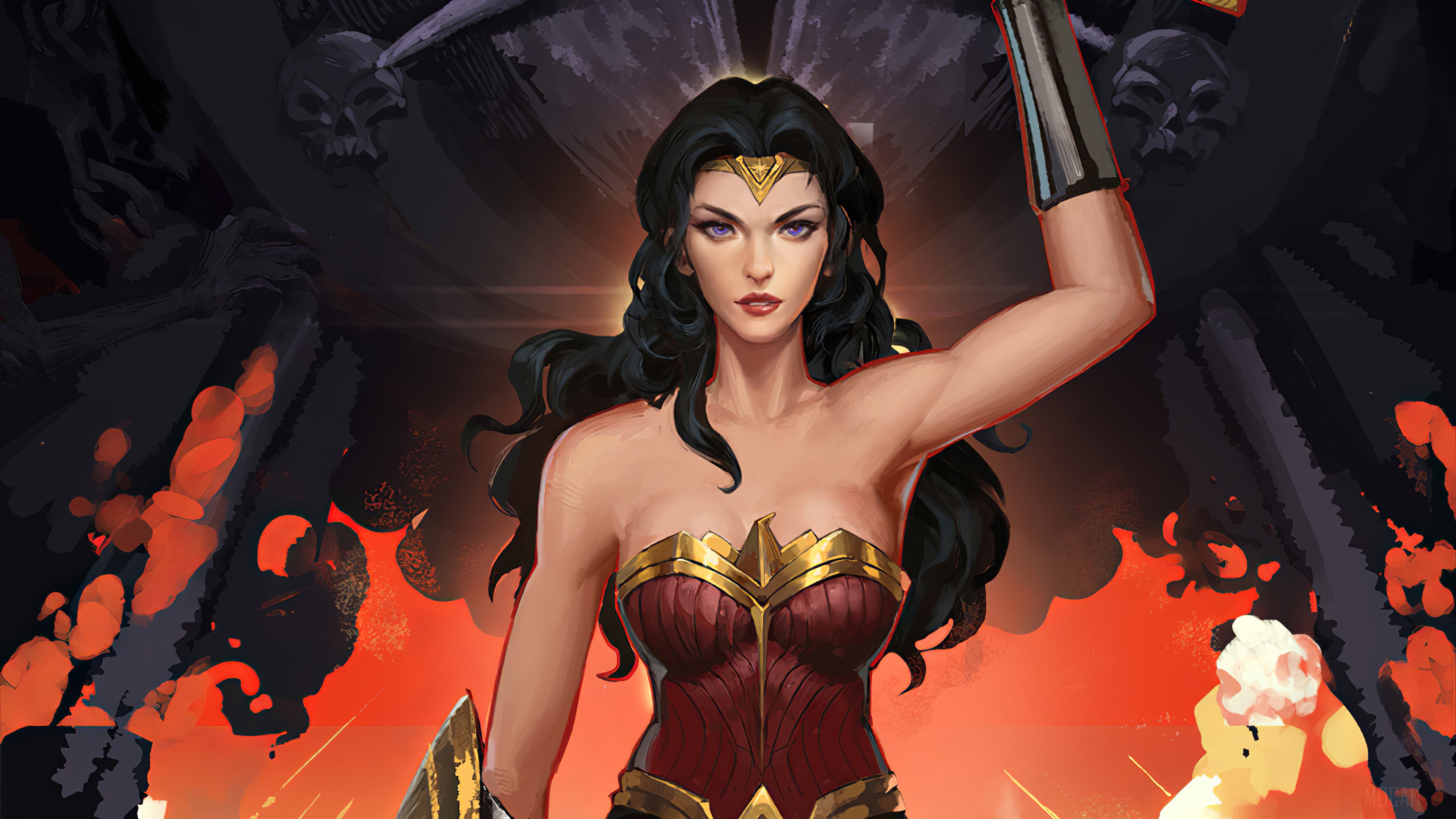 Wonder Woman Art HD Wallpaper