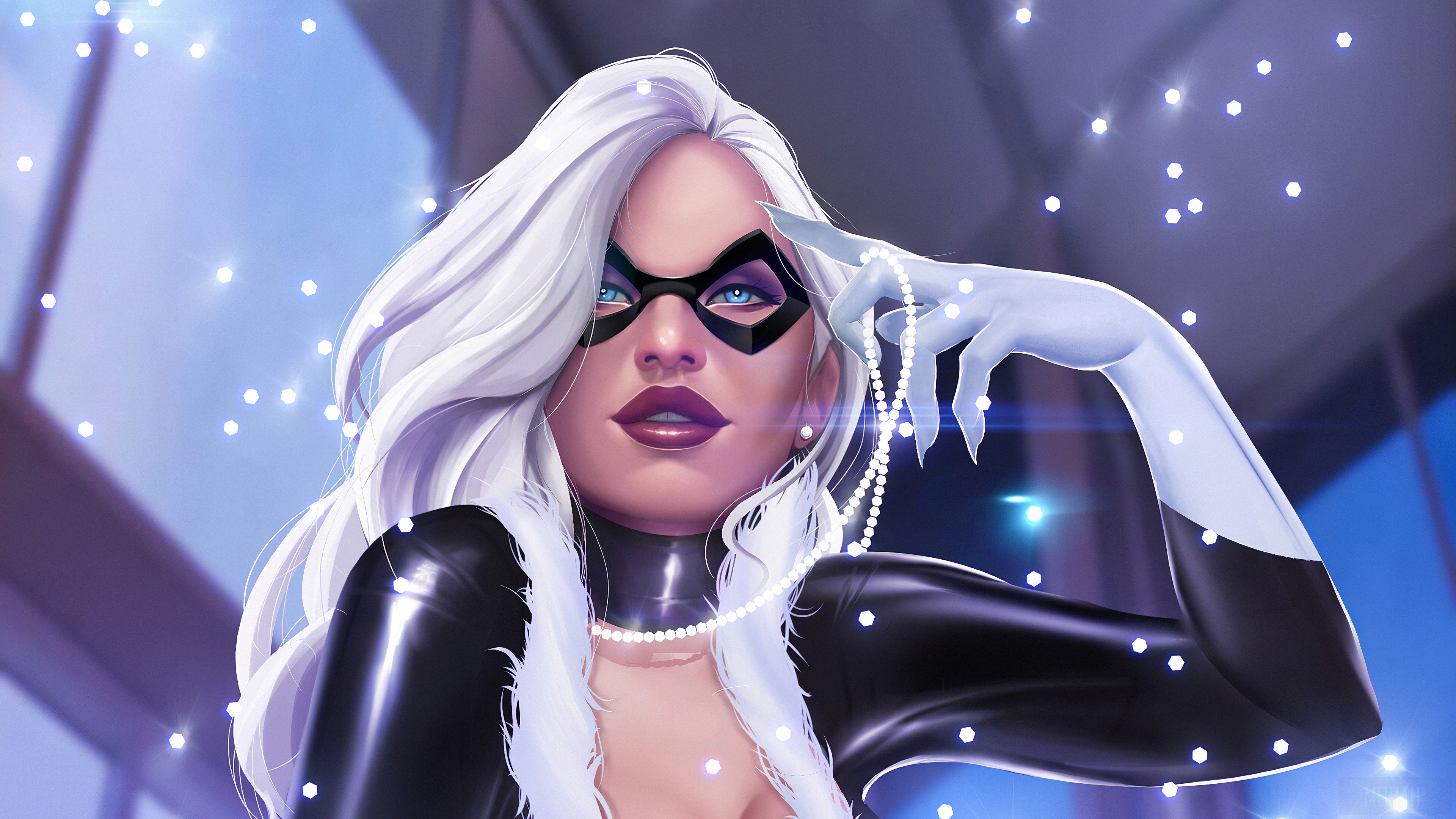 Black Cat Art HD Wallpaper