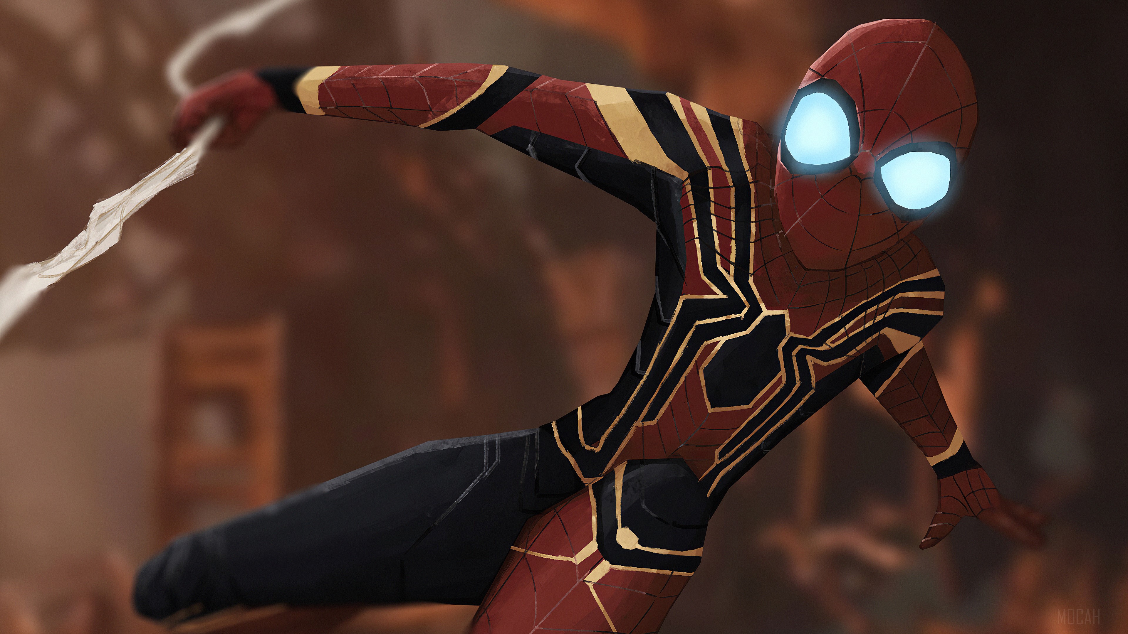 Spider-Man in Iron Spider Suit 4K HD Wallpaper