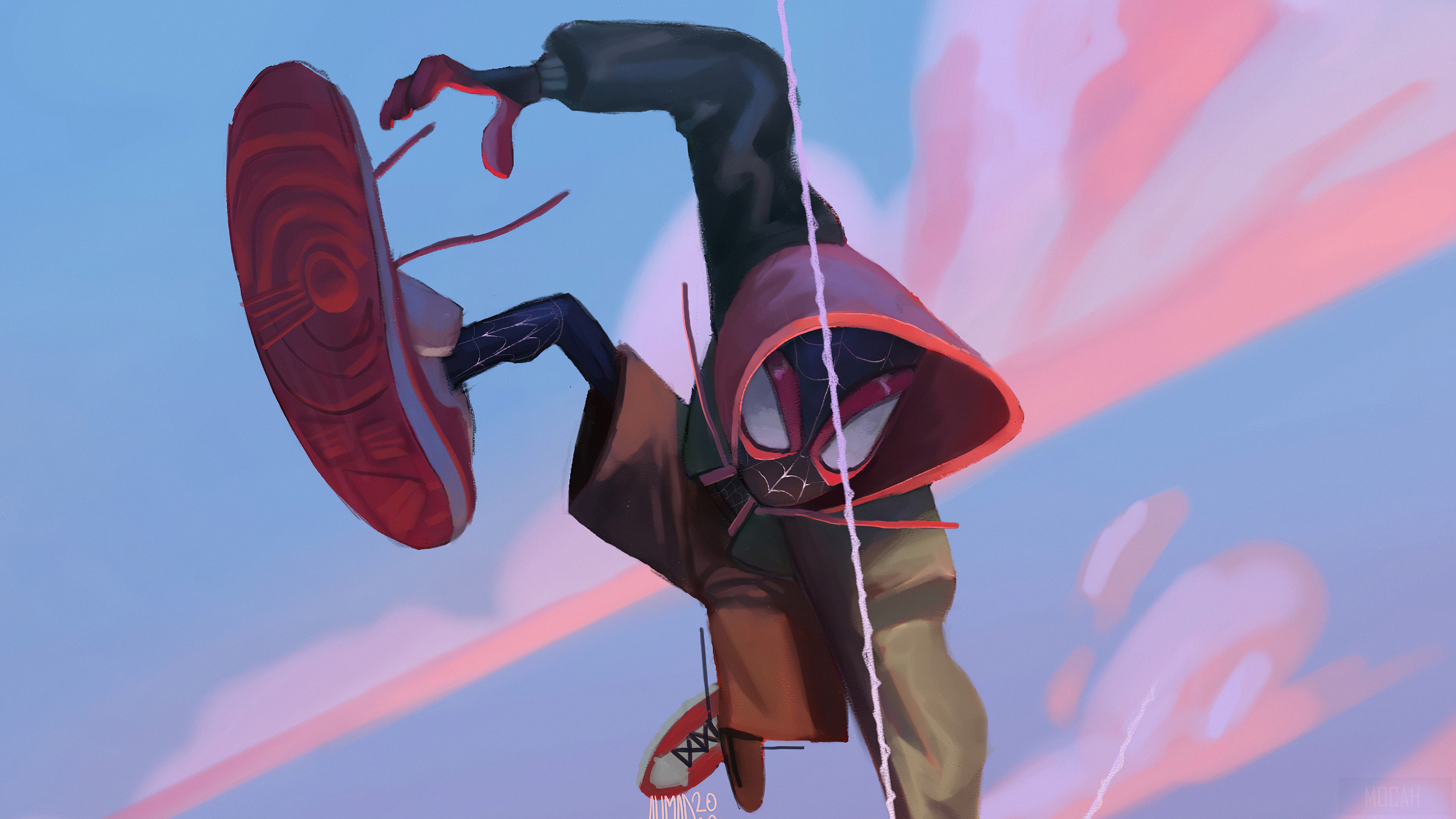 Miles Morales from Spider-Verse Sketch 4K HD Wallpaper