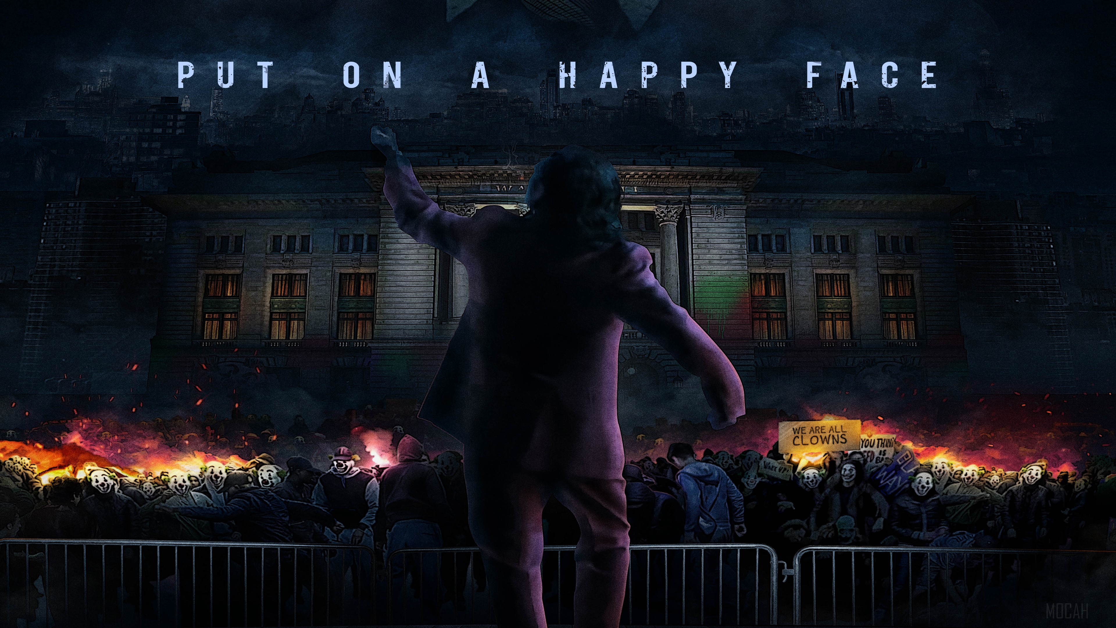 Joker from Batman Put On A Happy Face 4K HD Wallpaper